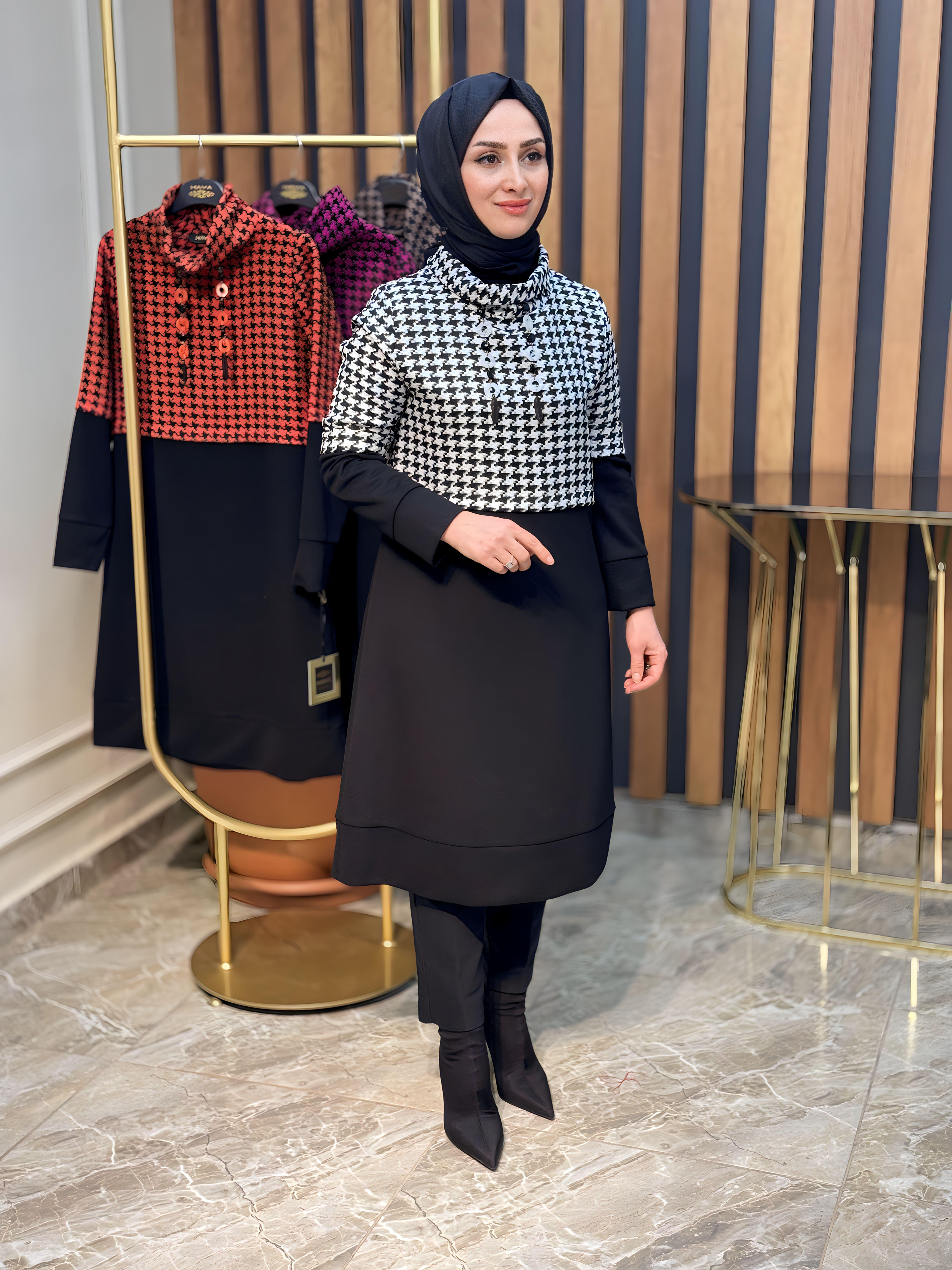 HAYA KAZAYAĞI DESENLİ TUNİK-A1244