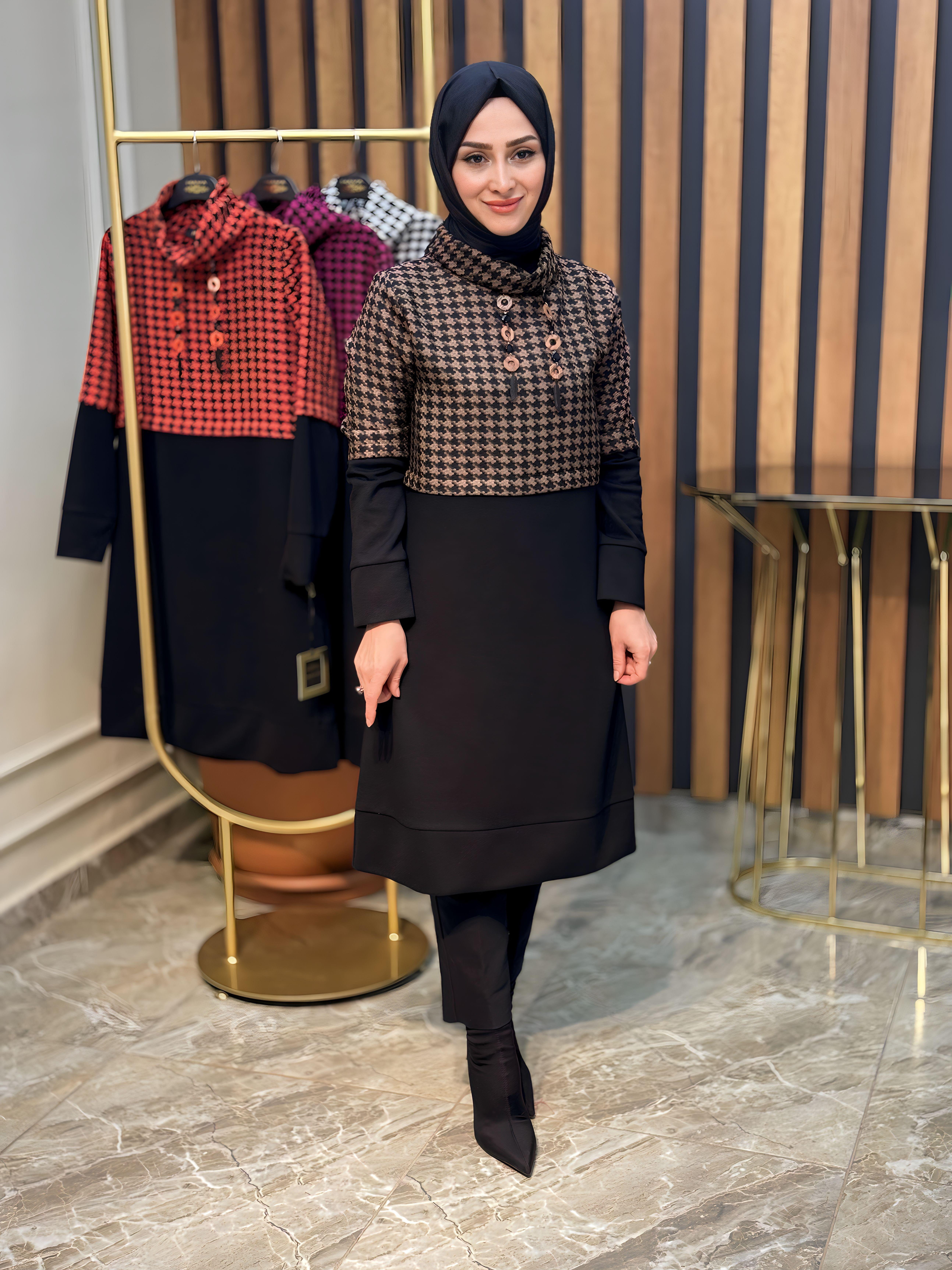 HAYA KAZAYAĞI DESENLİ TUNİK-A1244