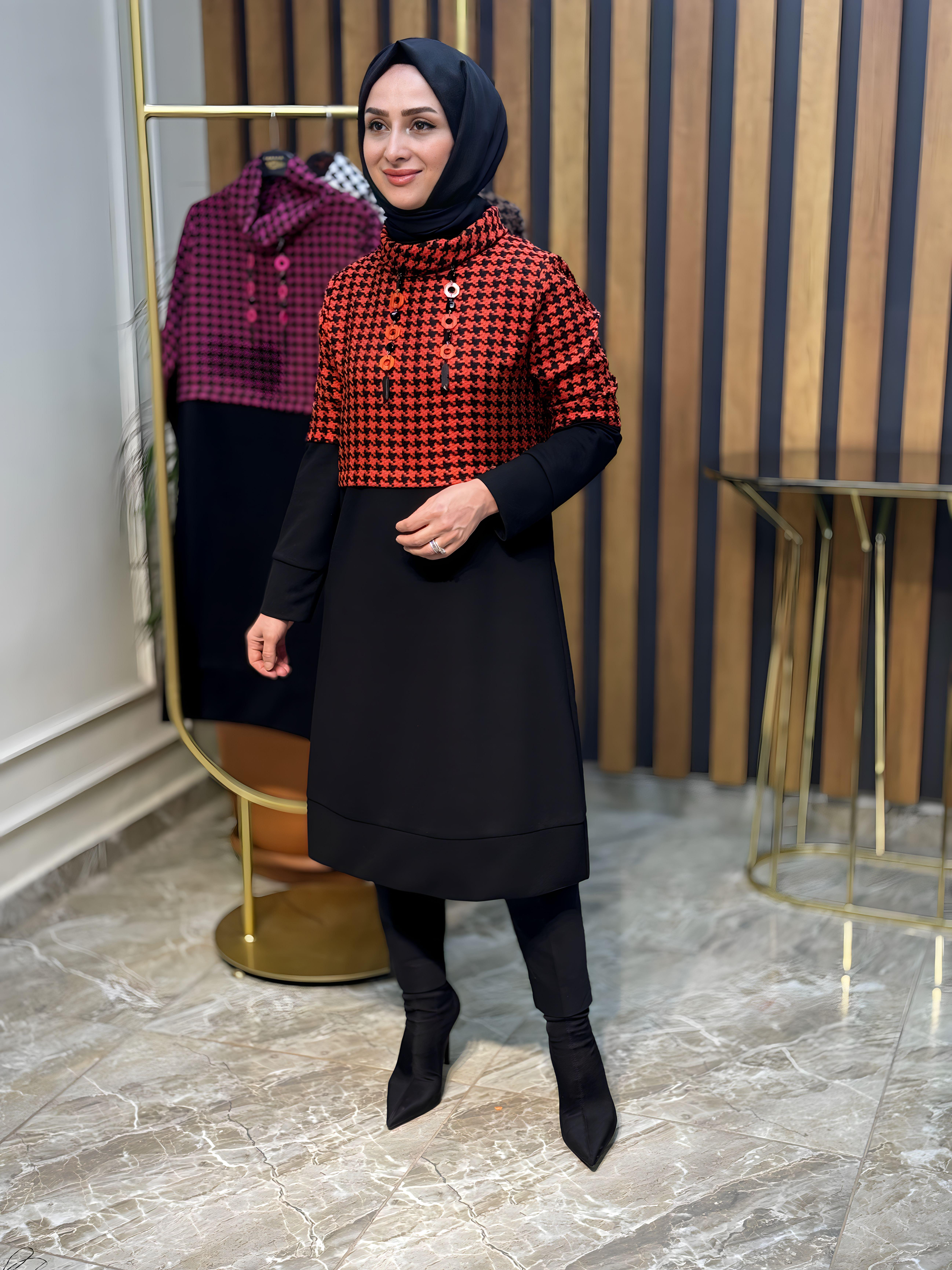 HAYA KAZAYAĞI DESENLİ TUNİK-A1244