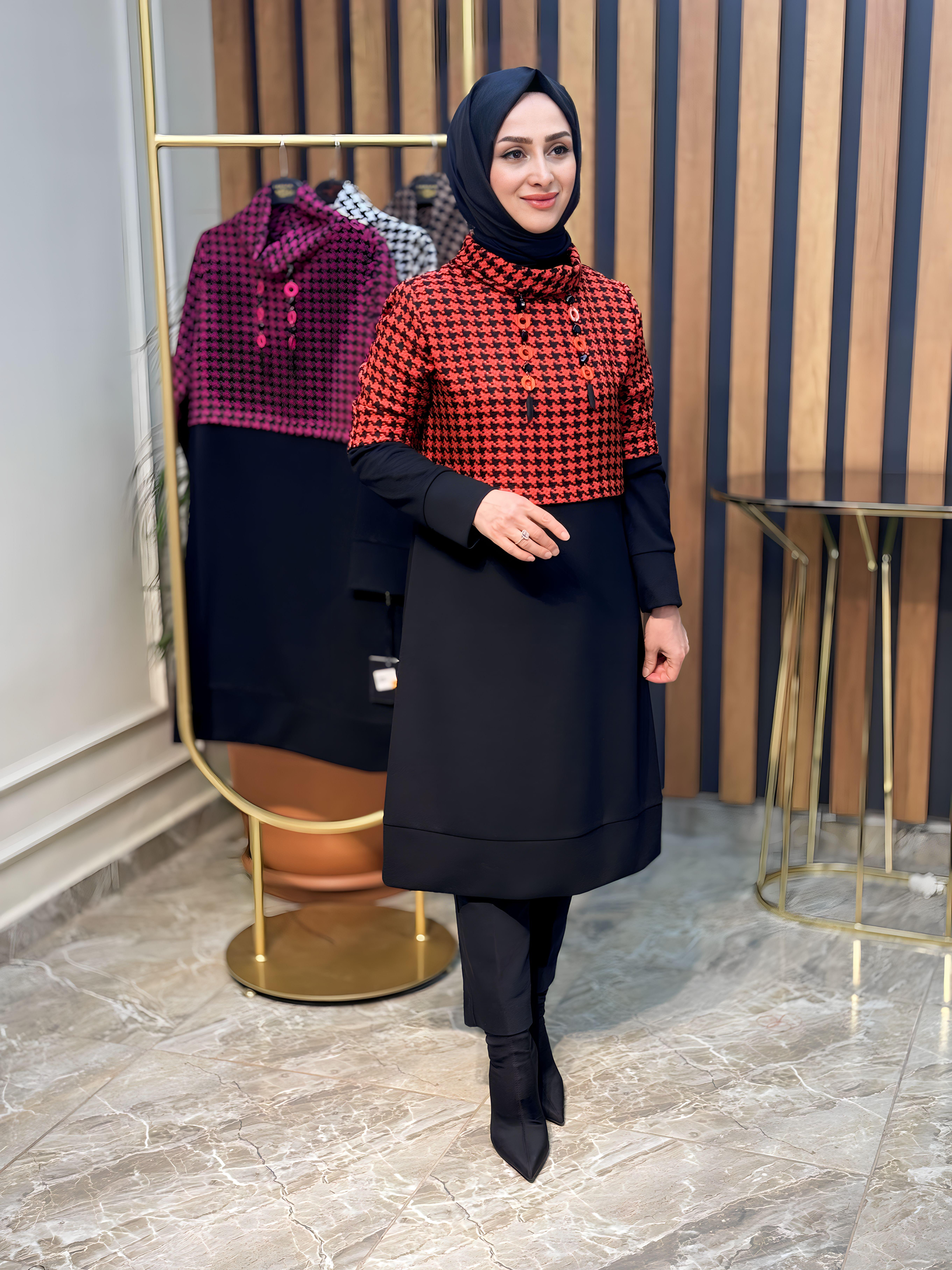 HAYA KAZAYAĞI DESENLİ TUNİK-A1244