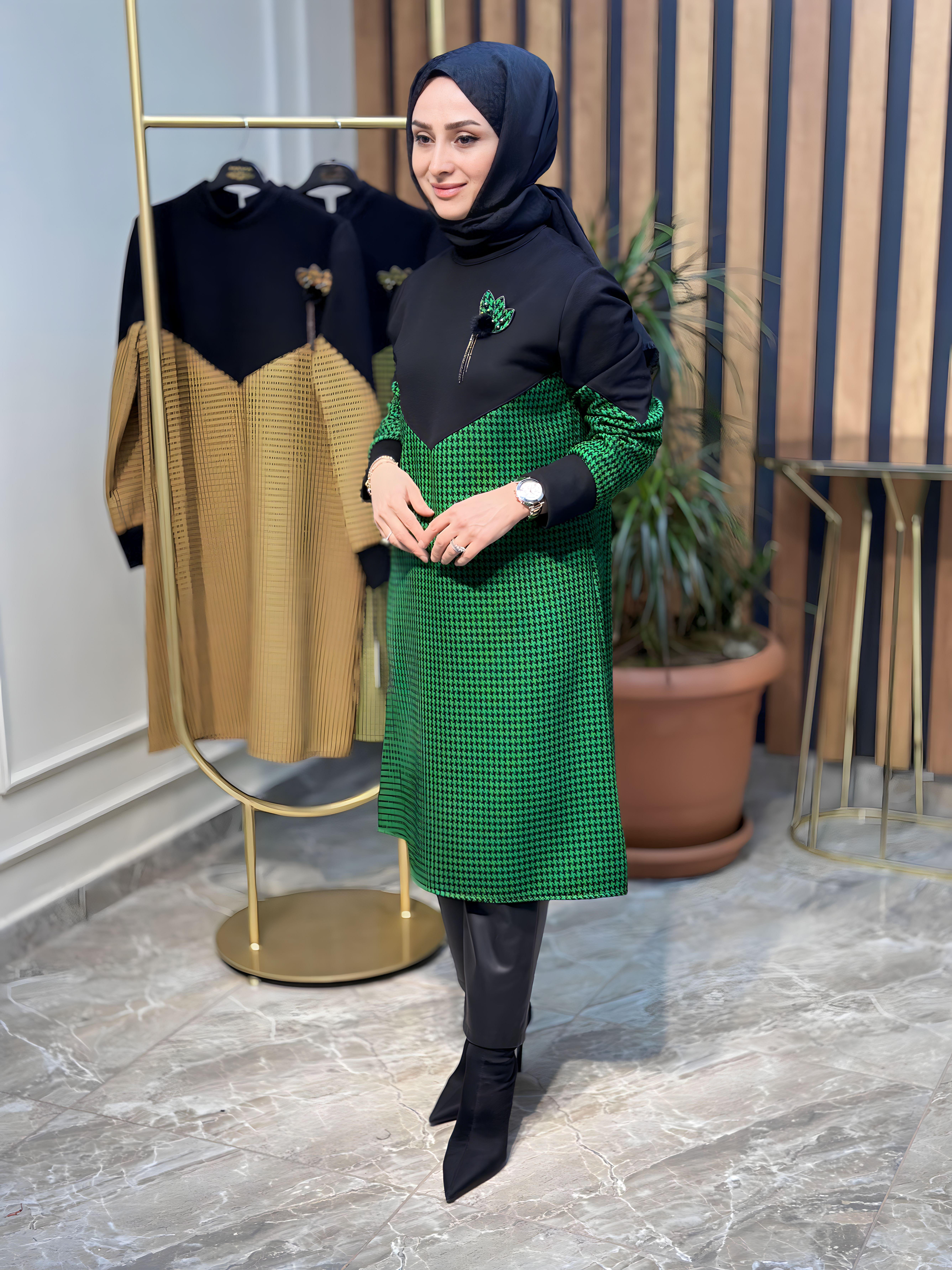 HAYA KAZAYAĞI DESENLİ TUNİK-A1249