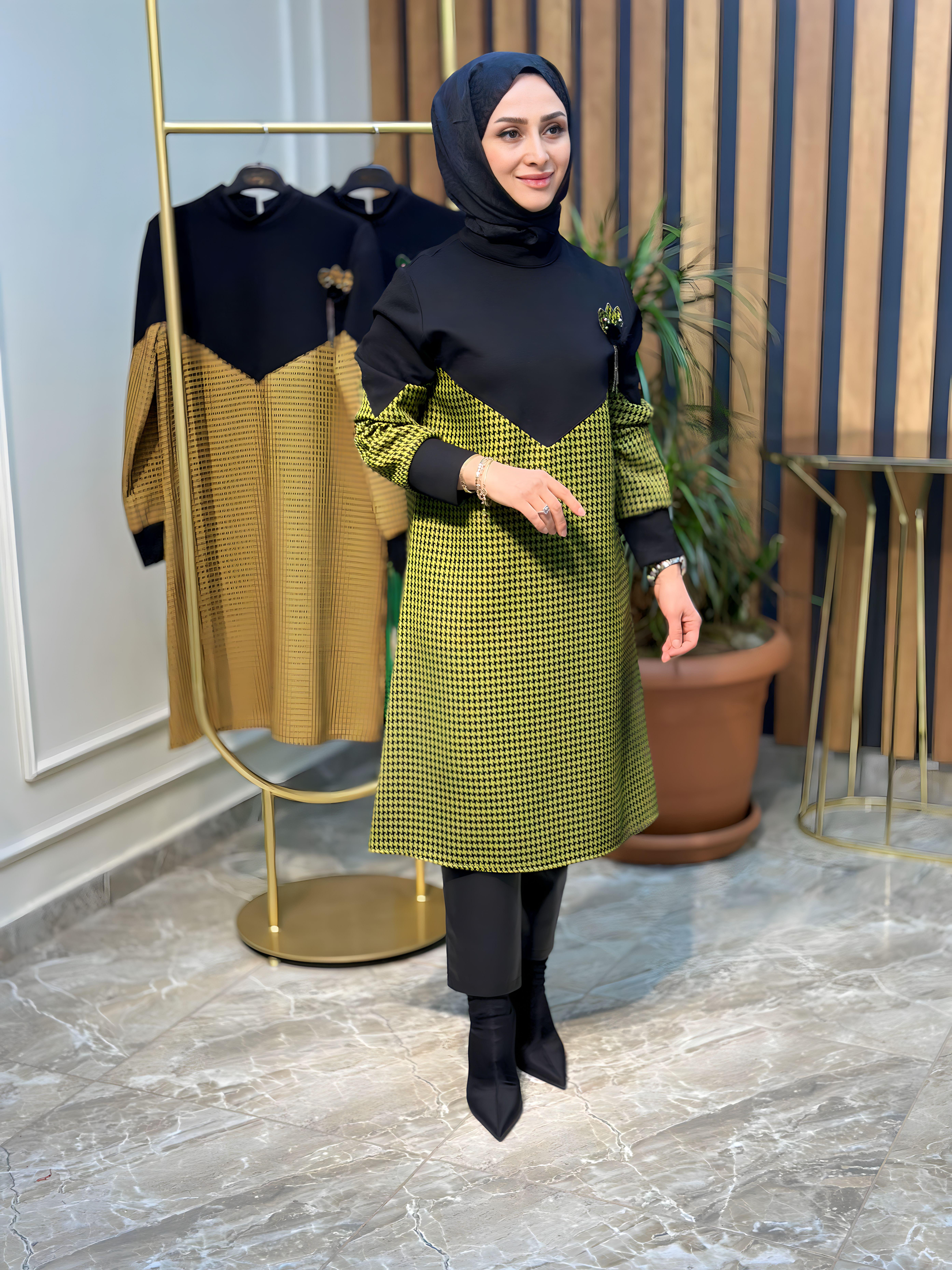 HAYA KAZAYAĞI DESENLİ TUNİK-A1249