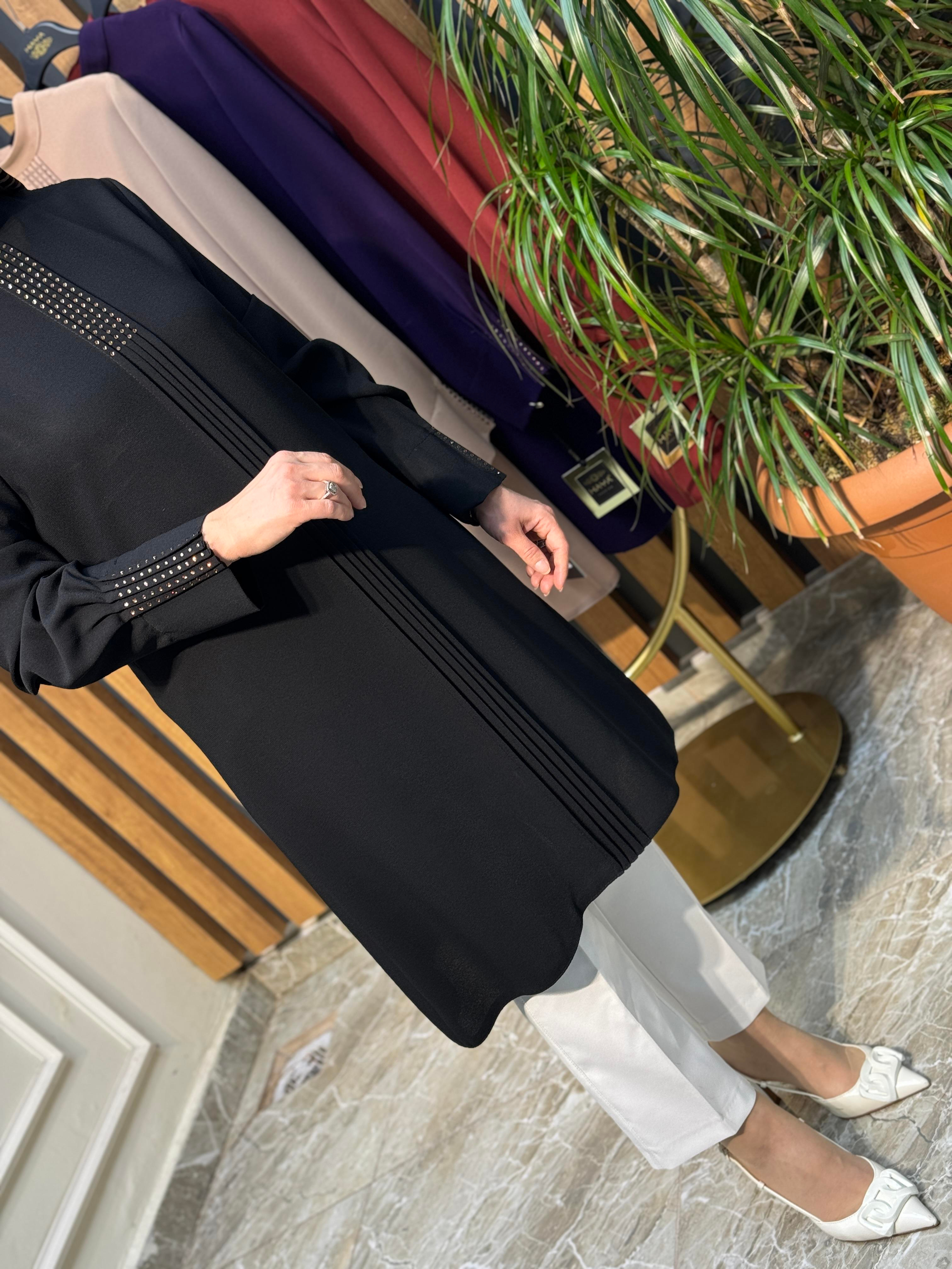HAYA ÖN ÇIMALI TAŞLI TUNİK 1325