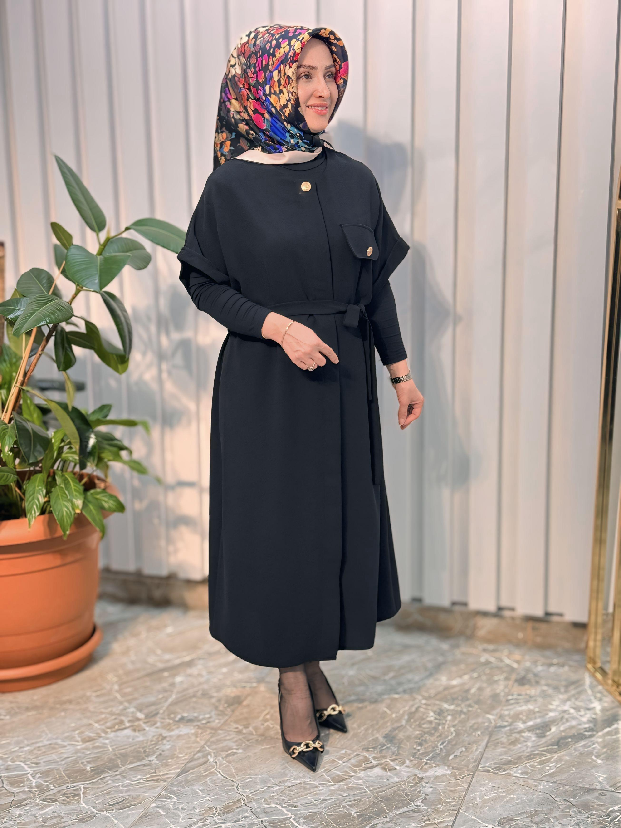HAYA SENTİ BELDEN KEMERLİ YELEK-A1367