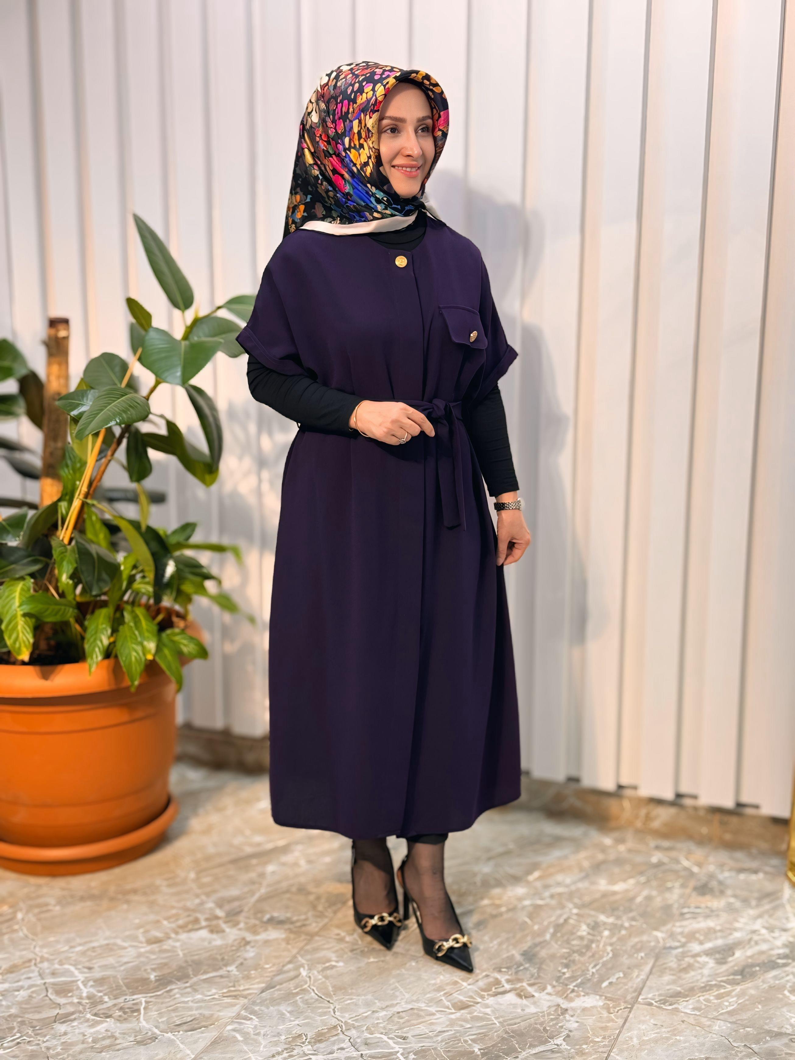 HAYA SENTİ BELDEN KEMERLİ YELEK-A1367