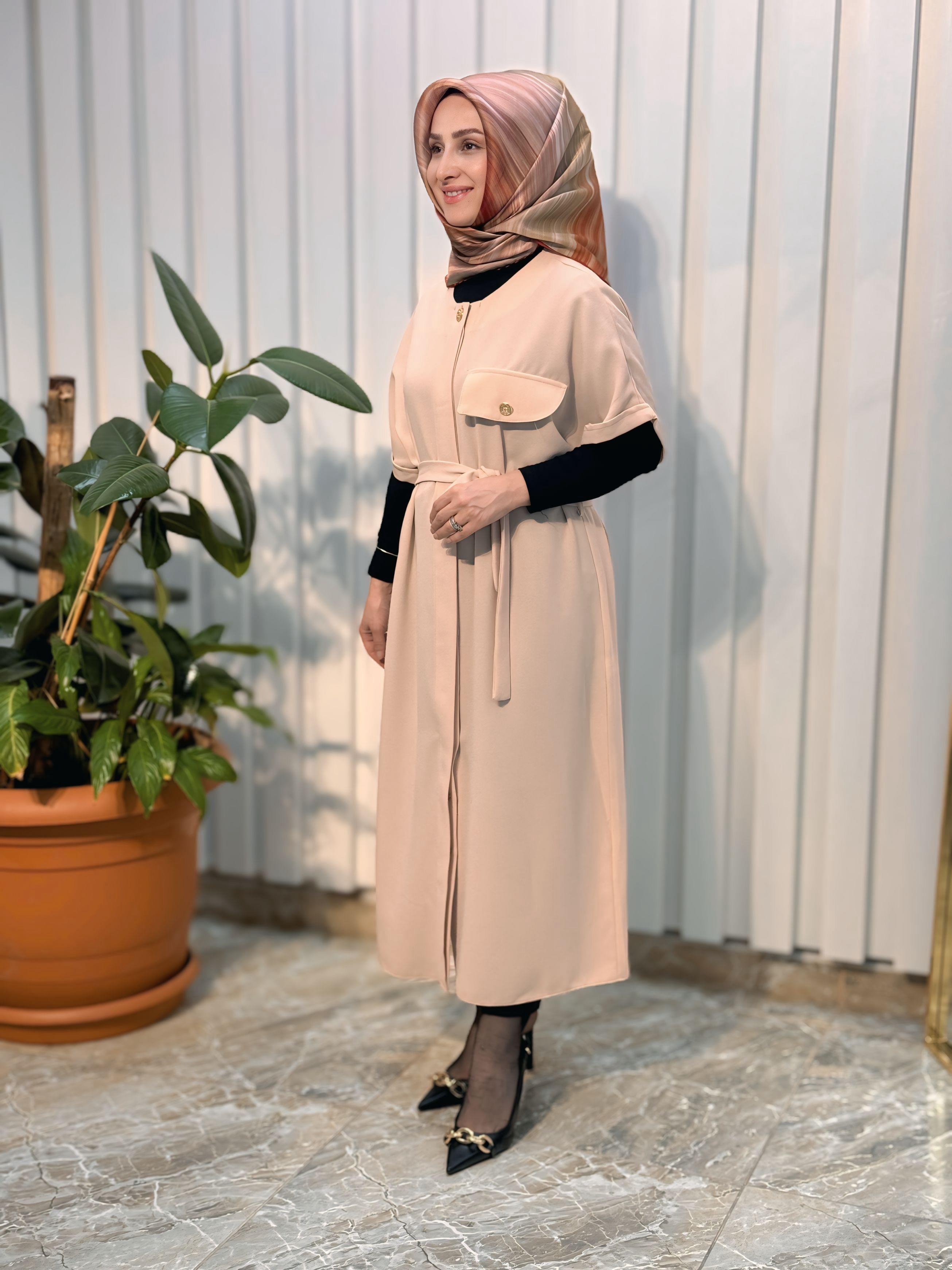 HAYA SENTİ BELDEN KEMERLİ YELEK-A1367