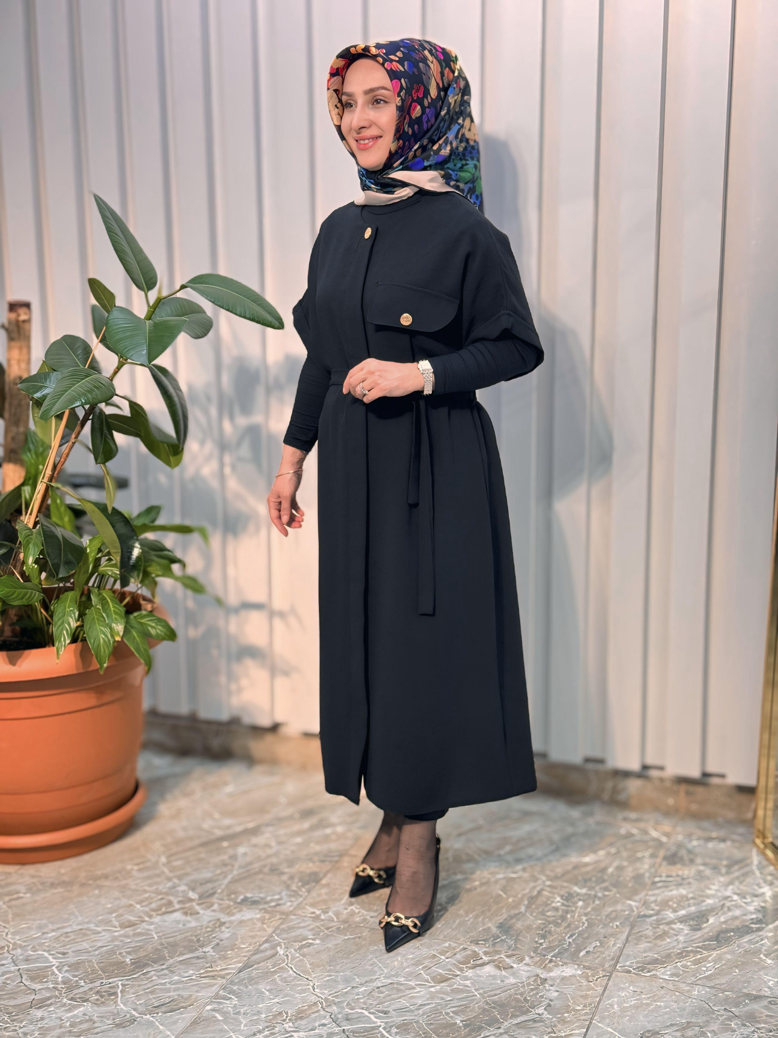 HAYA SENTİ BELDEN KEMERLİ YELEK-A1367