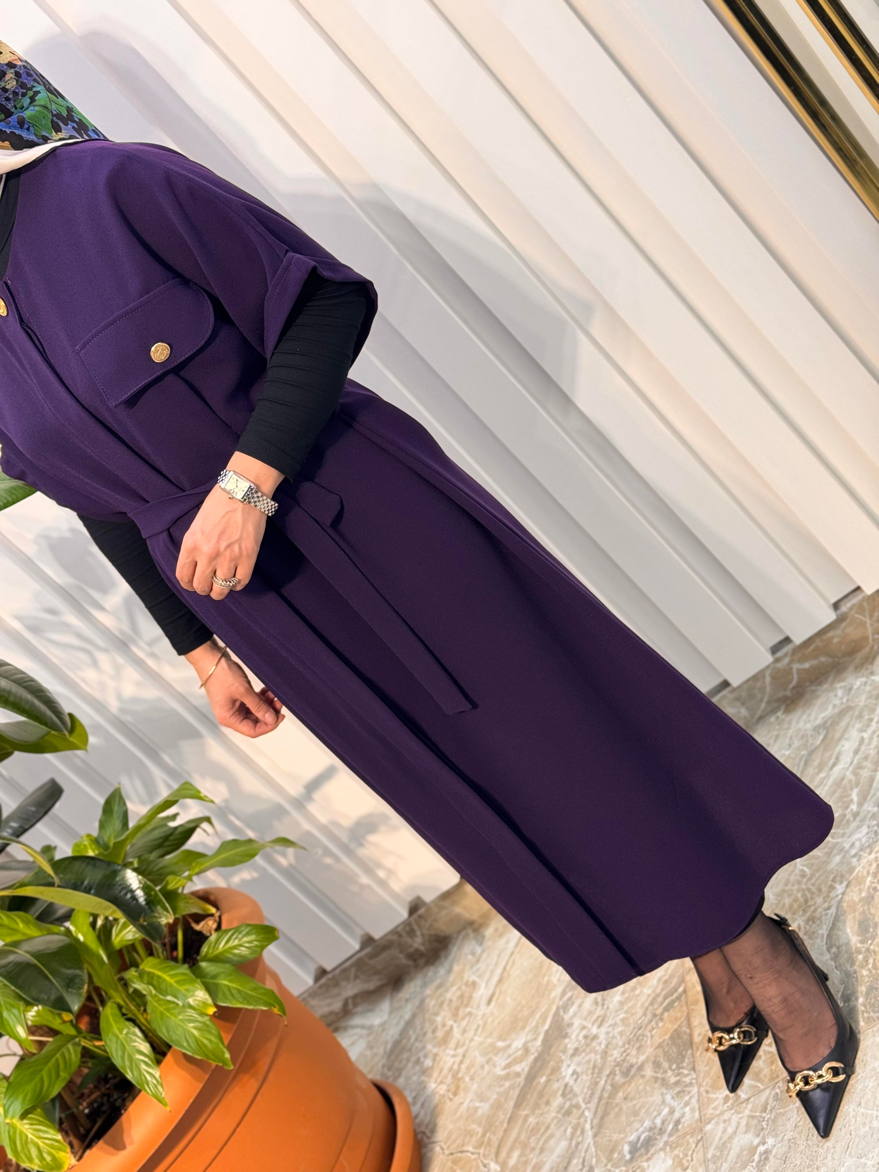 HAYA SENTİ BELDEN KEMERLİ YELEK-A1367