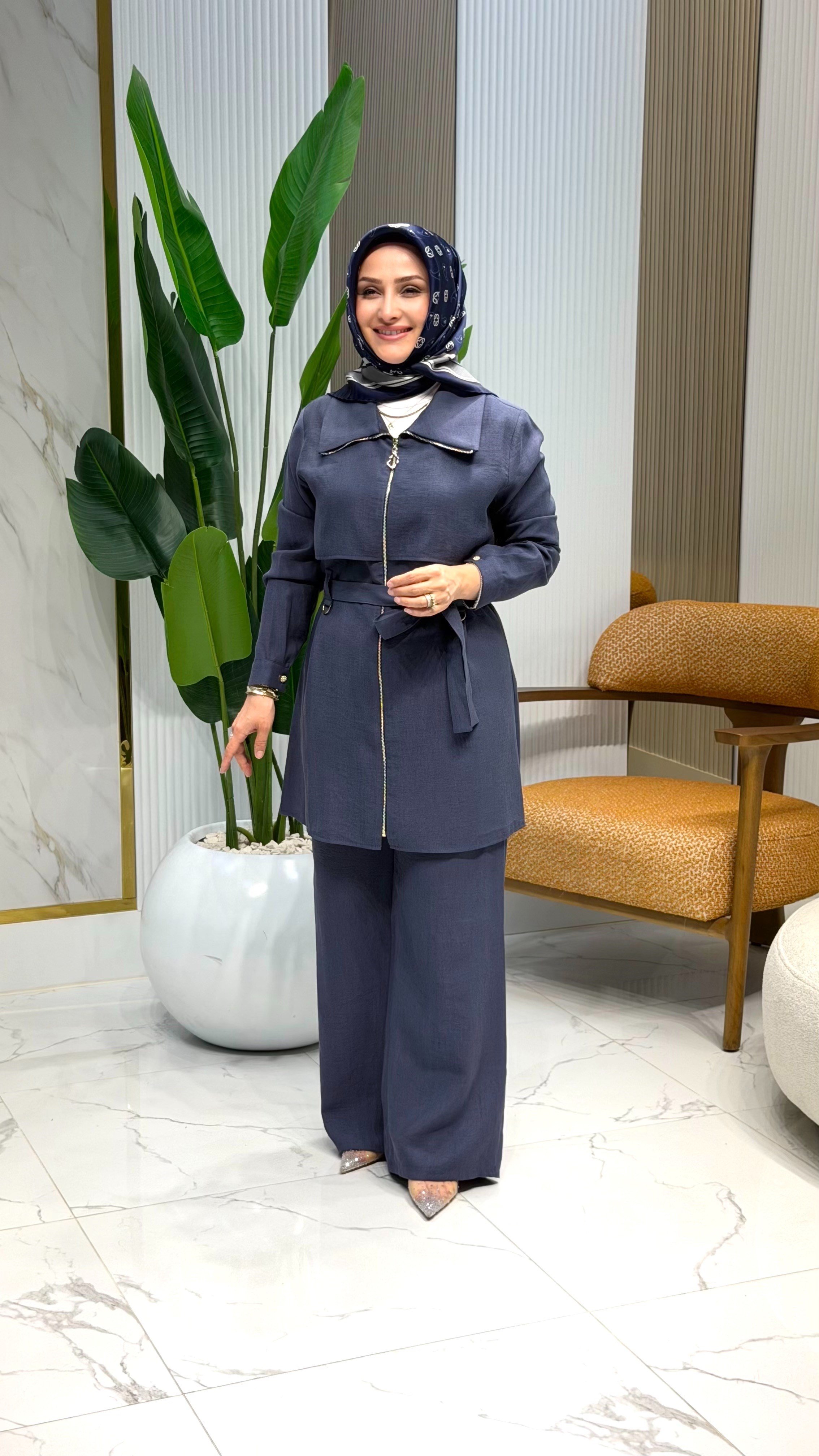 HAYA TENSEL PANTOLONLU TAKIM İNDİGO - 1720