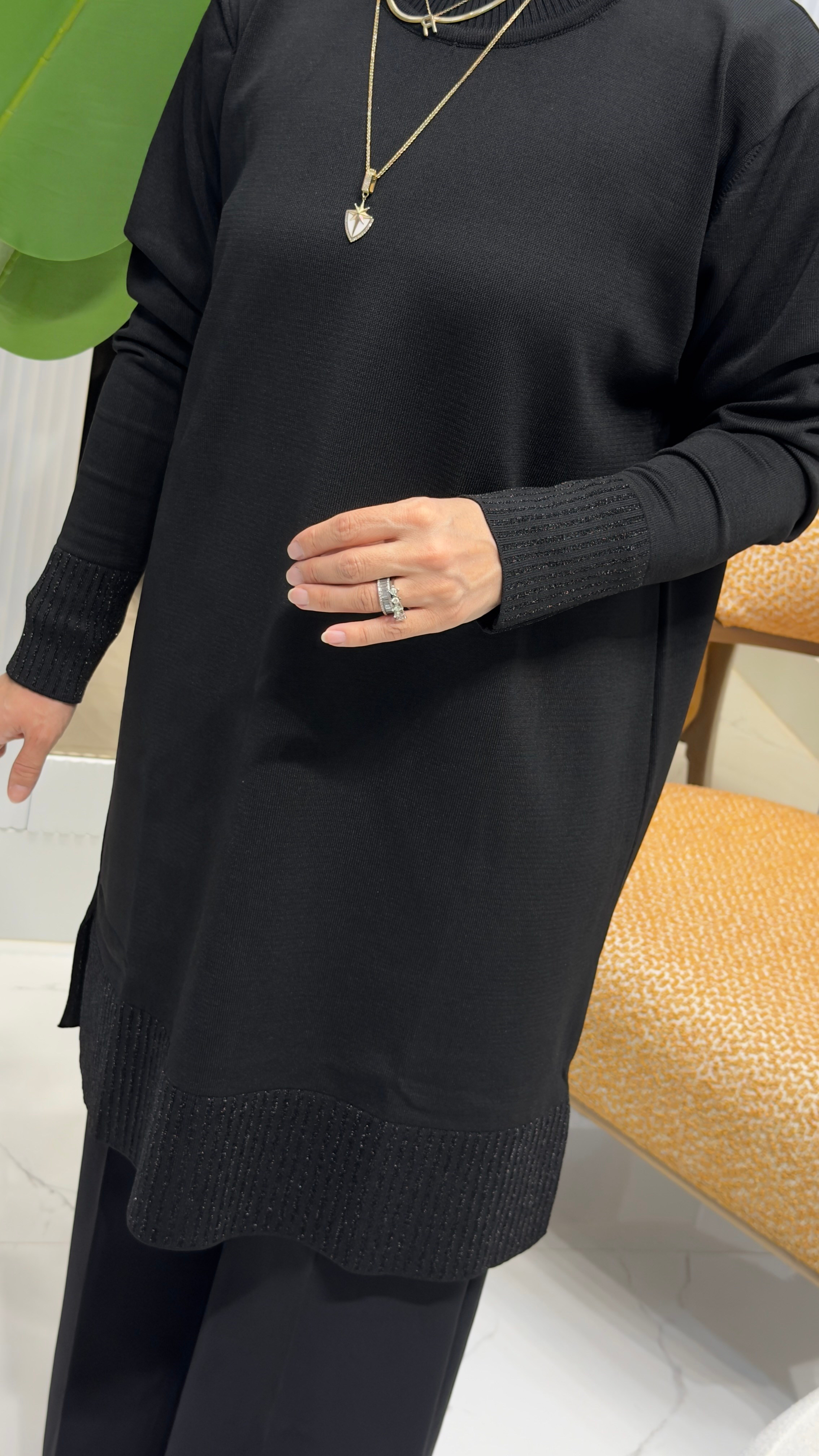 KADO BİYE SİMLİ TUNİK SİYAH - 2726012