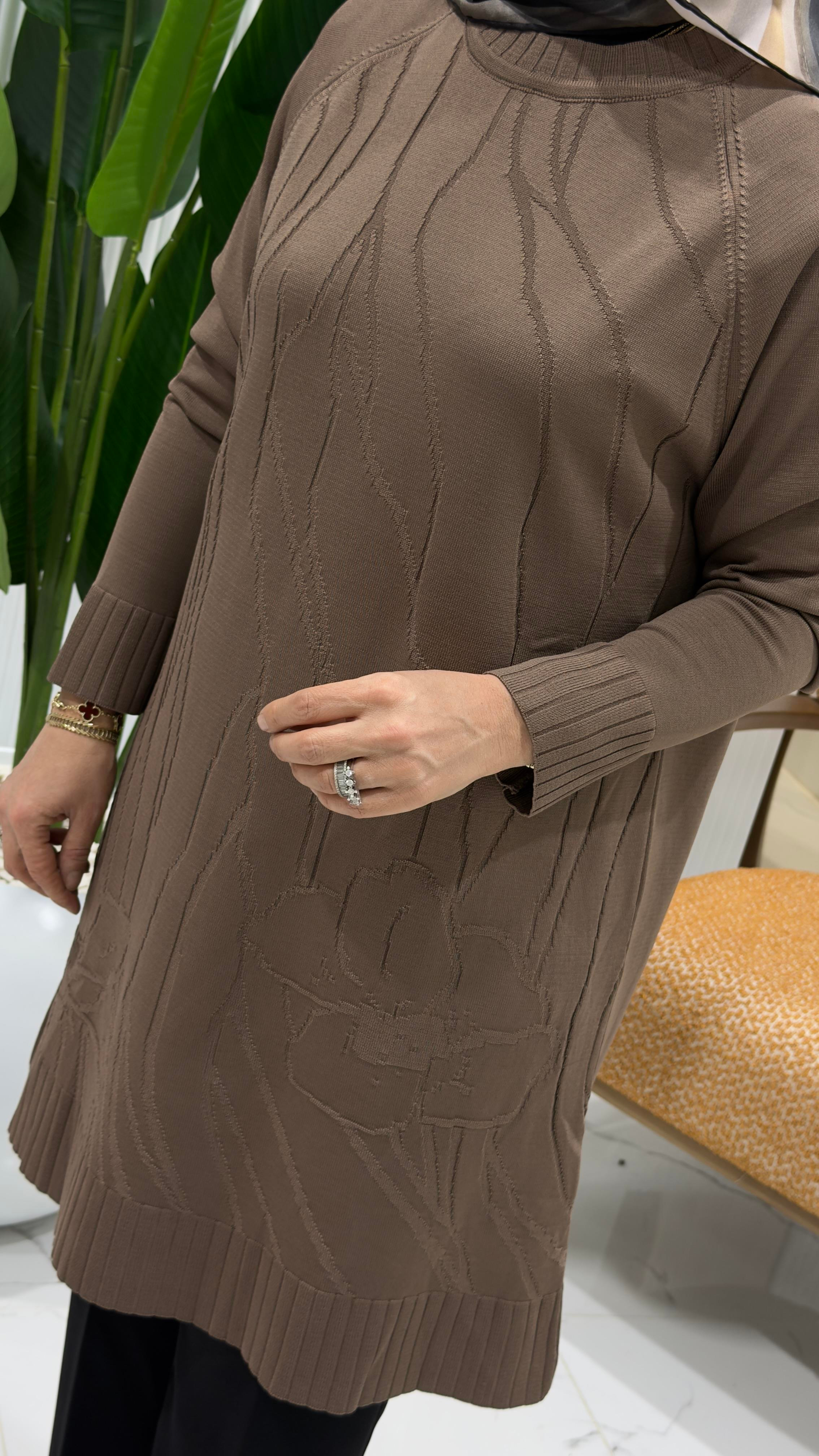 KADO KABARTMA ÇİÇEK DESENLİ TUNİK VİZON- 2735103