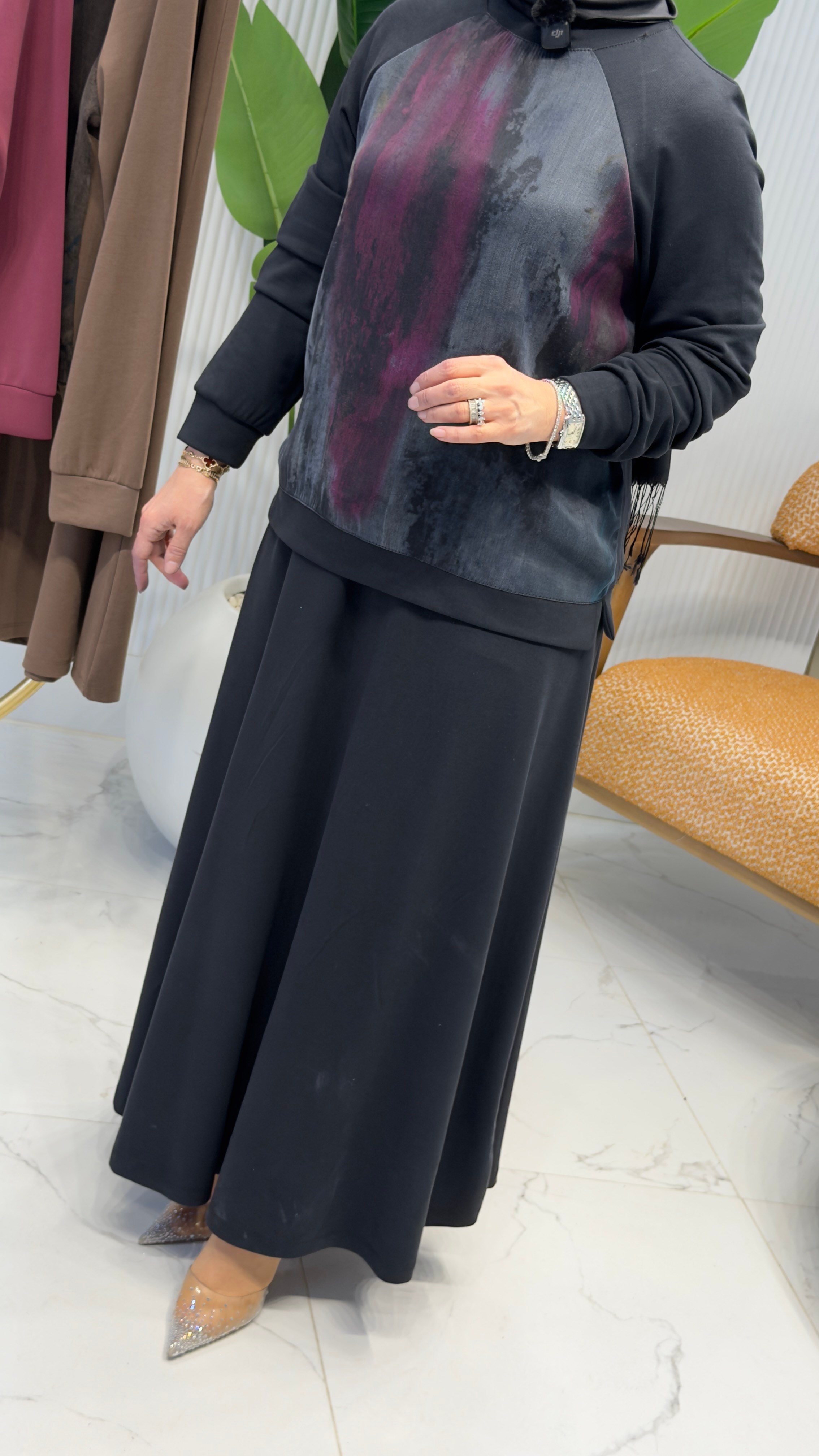 KADO KUPRA DETAYLI ETEKLİ TAKIM SİYAH-262924
