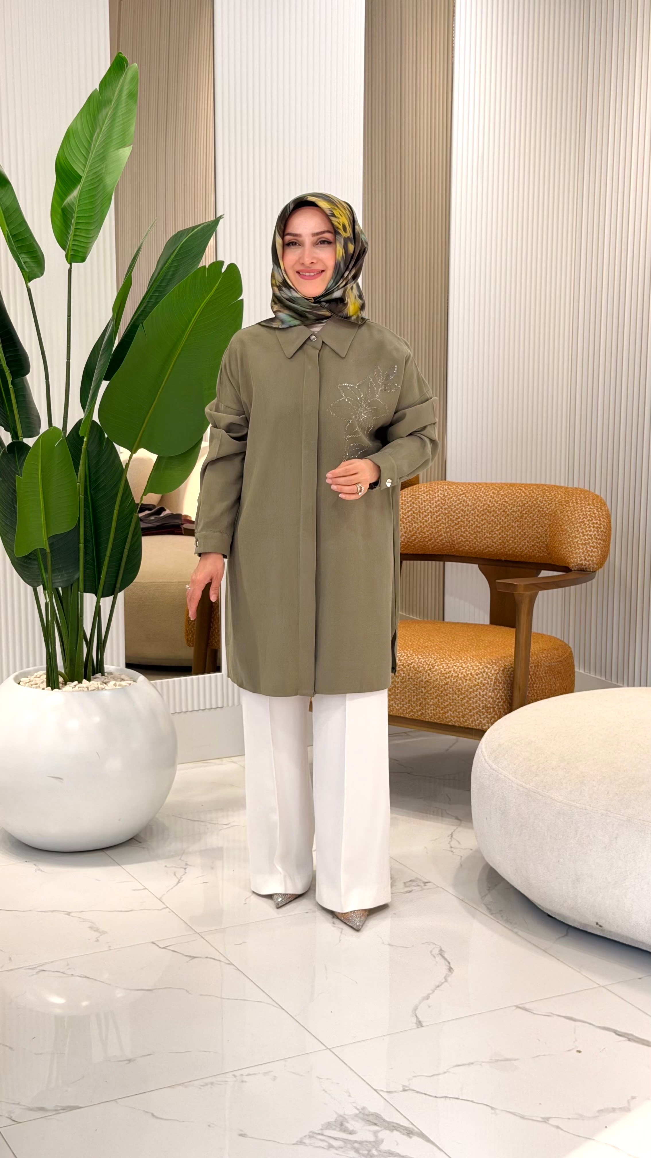KADO TAŞLI GÖMLEK HAKİ- 268200