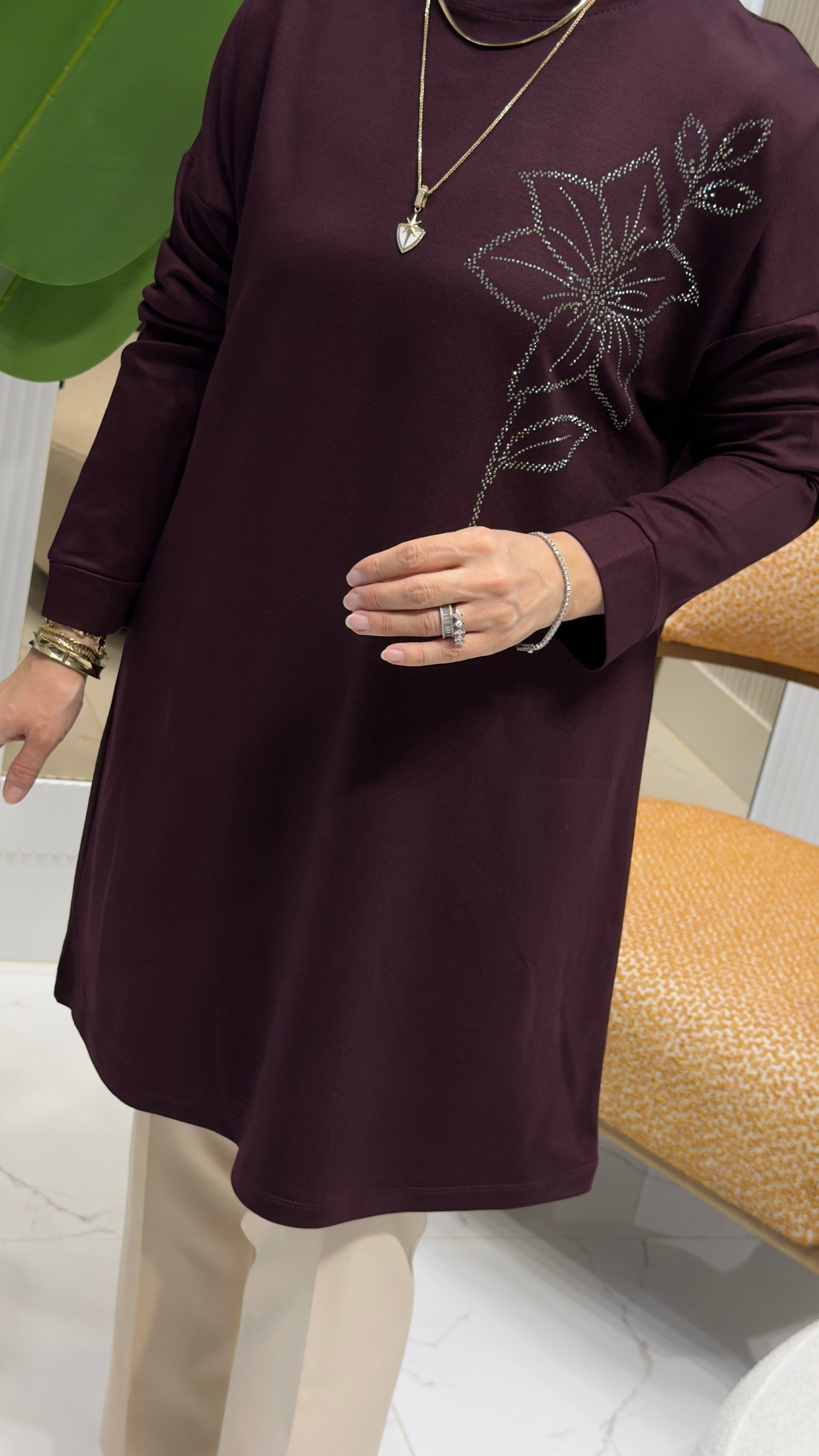 KADO TAŞLI TUNİK BORDO - 268198