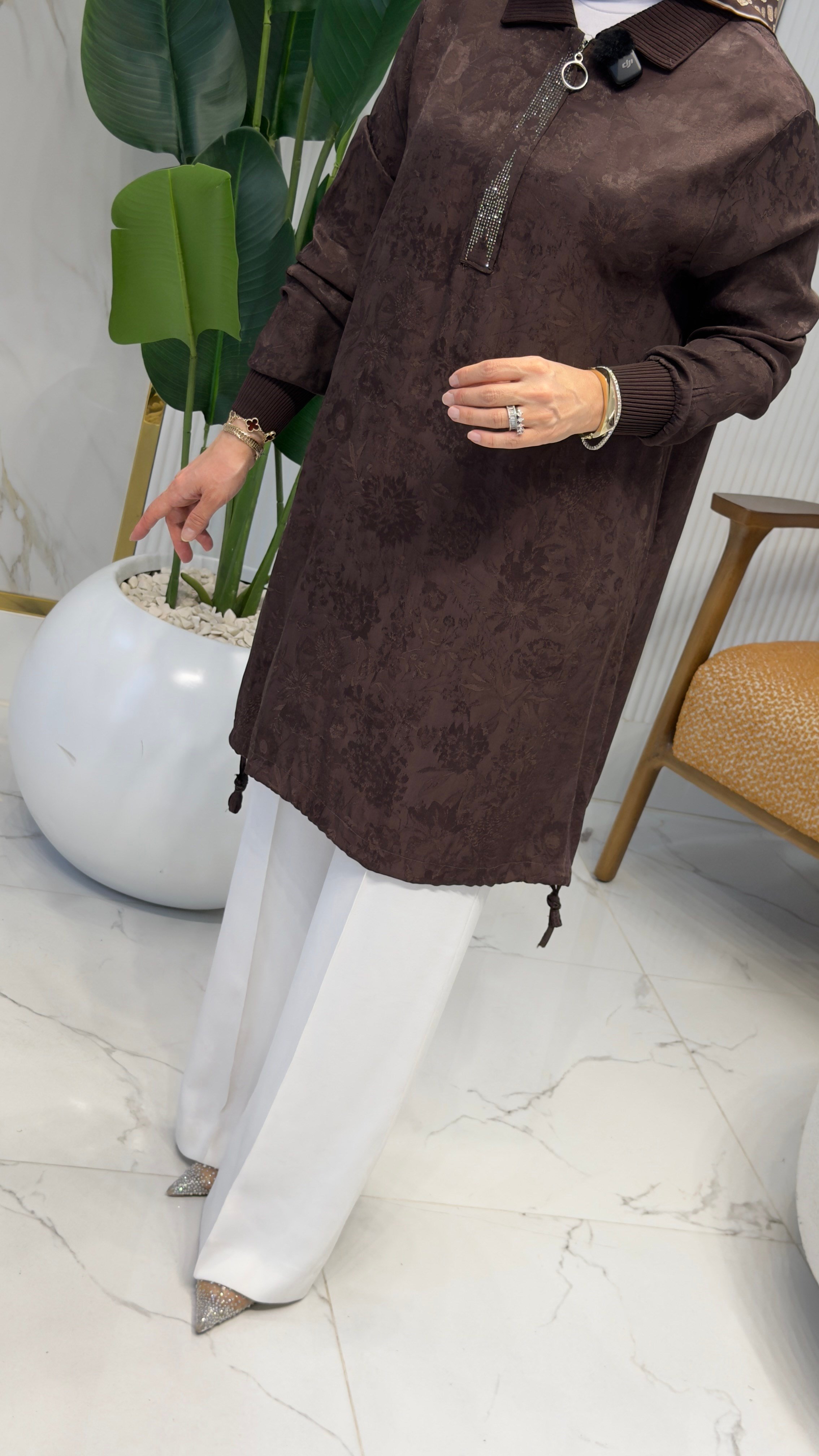 KADO TAŞLI TUNİK KAHVE- 262052