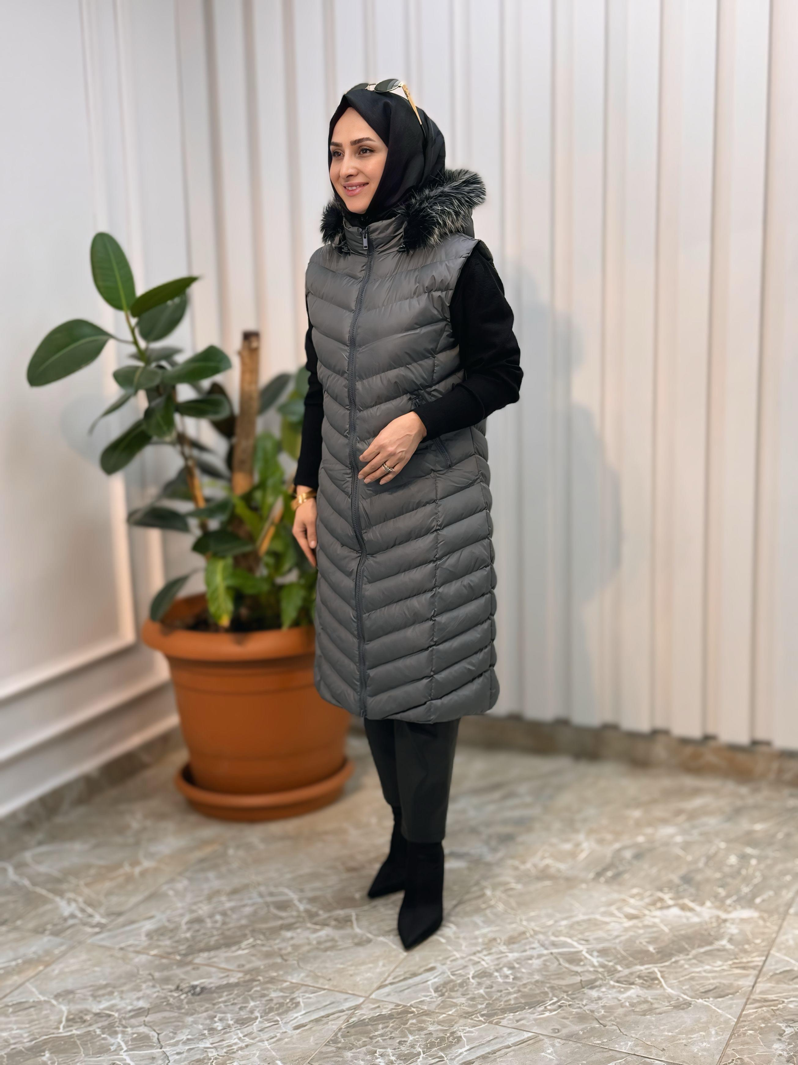 KADO UZUN ŞİŞME YELEK 3025-1