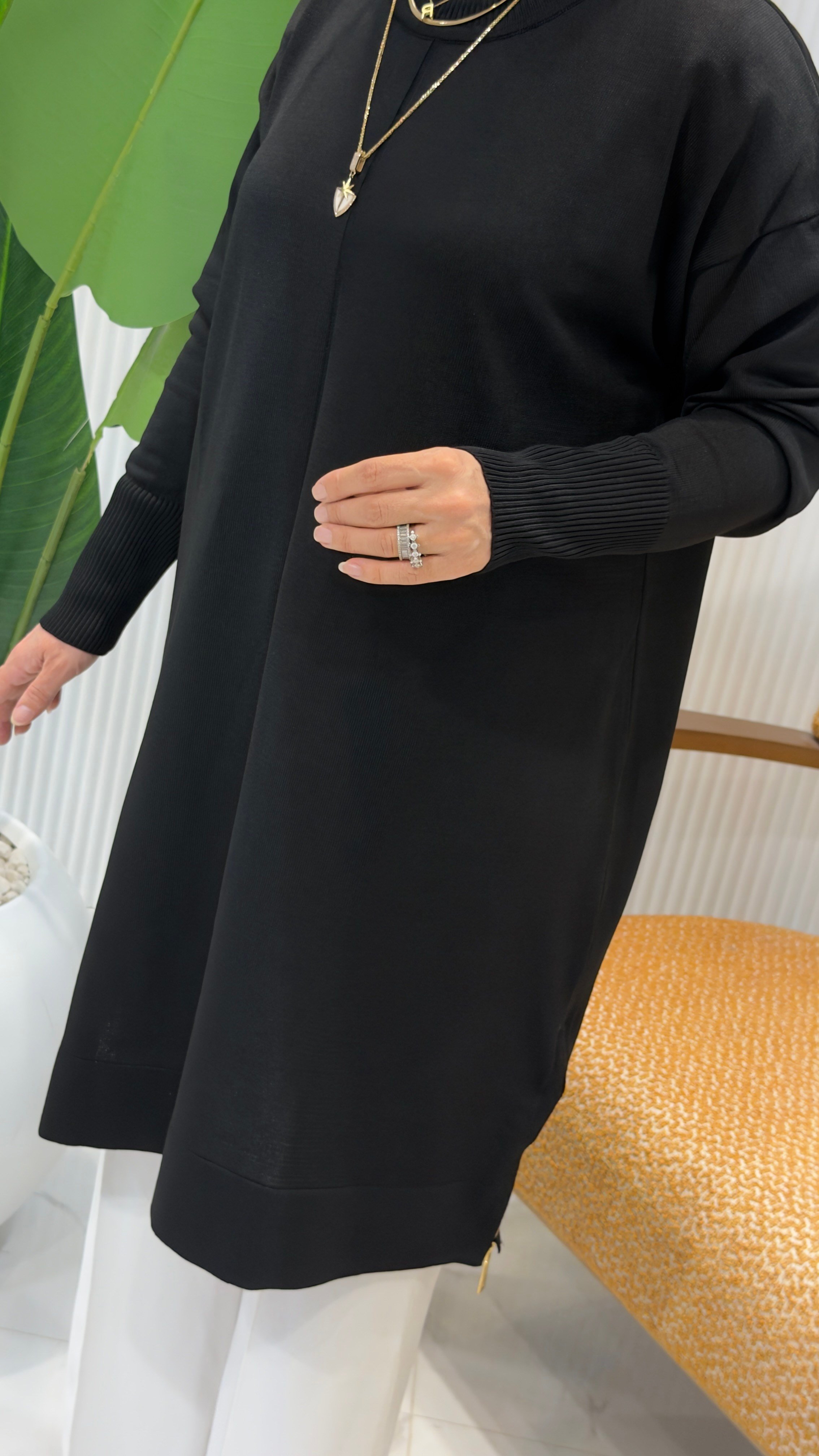 KADO YAN FERMUAR DETAYLI TUNİK 2725013 - SİYAH