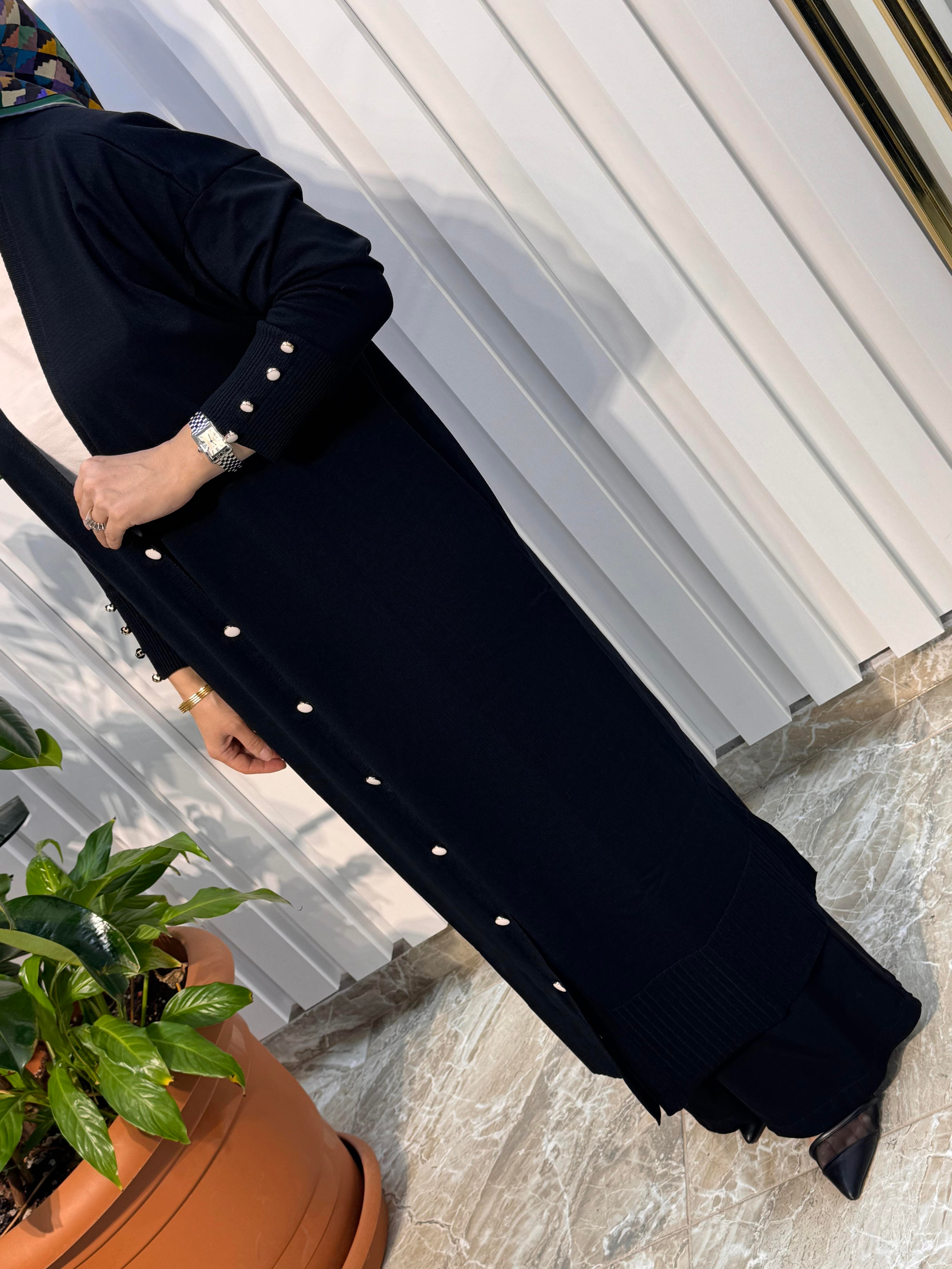 KOLU DÜĞME DETAYLI MERSERİZE HIRKA KADO-24127