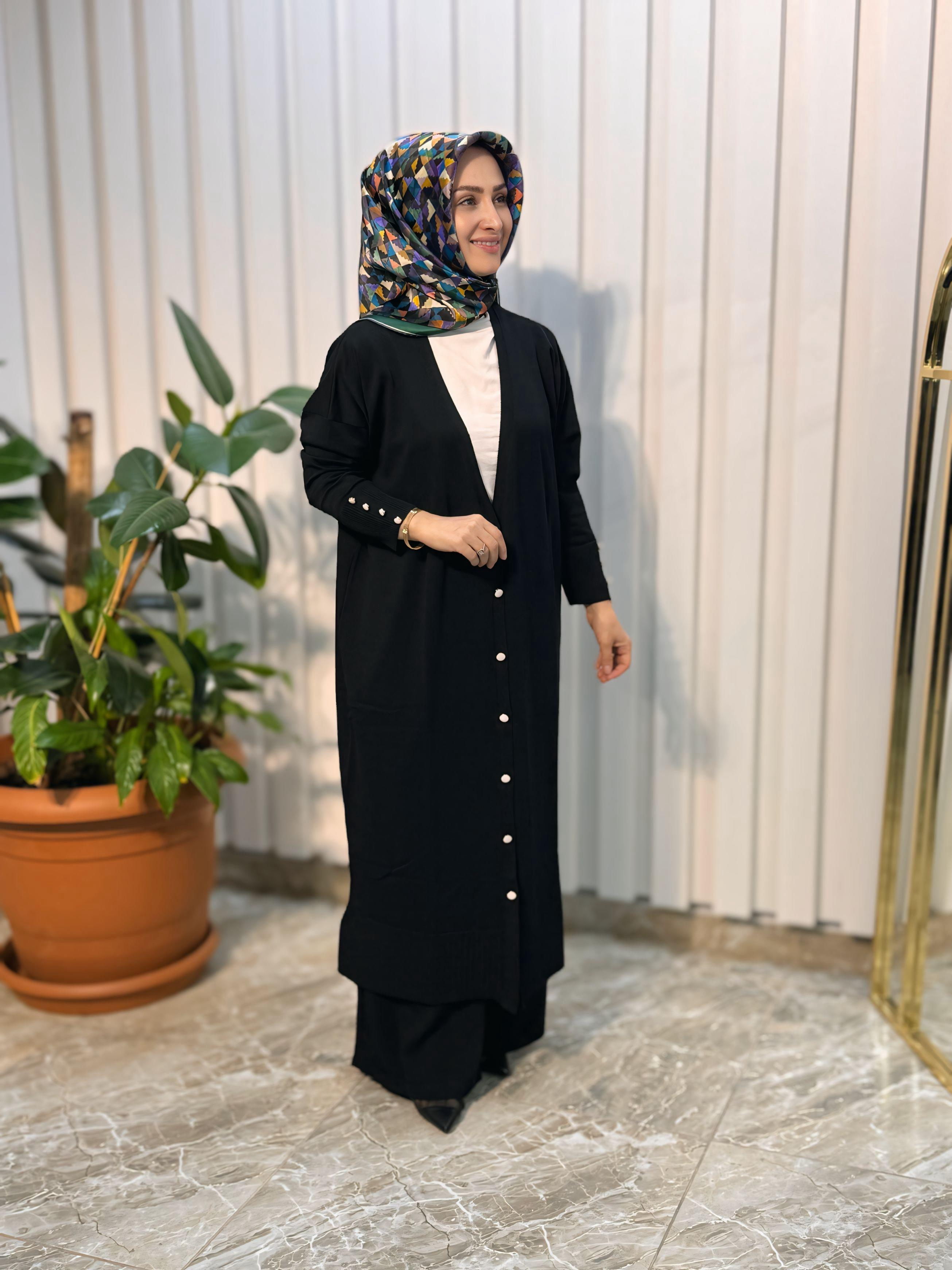KOLU DÜĞME DETAYLI MERSERİZE HIRKA KADO-24127