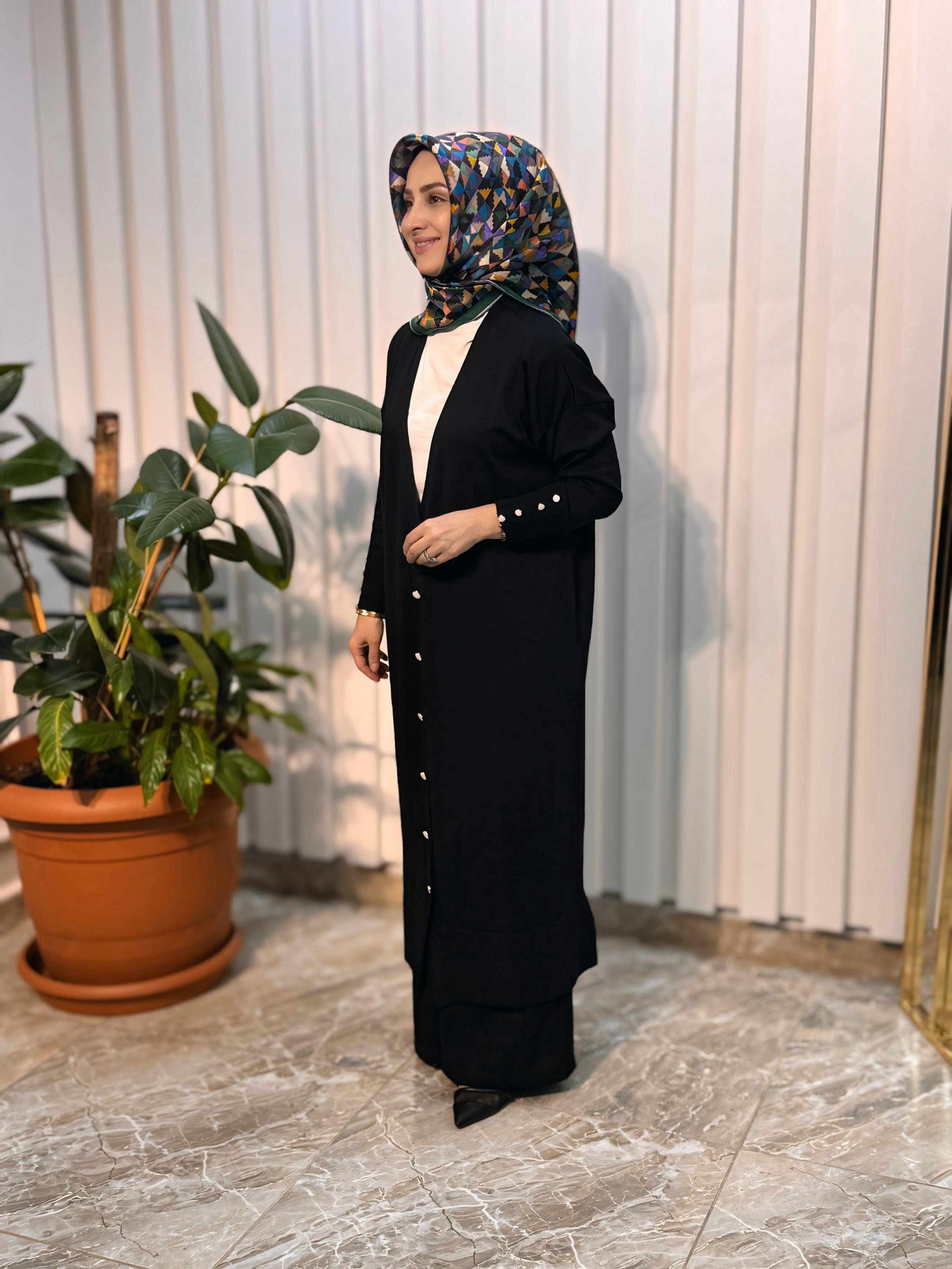 KOLU DÜĞME DETAYLI MERSERİZE HIRKA KADO-24127