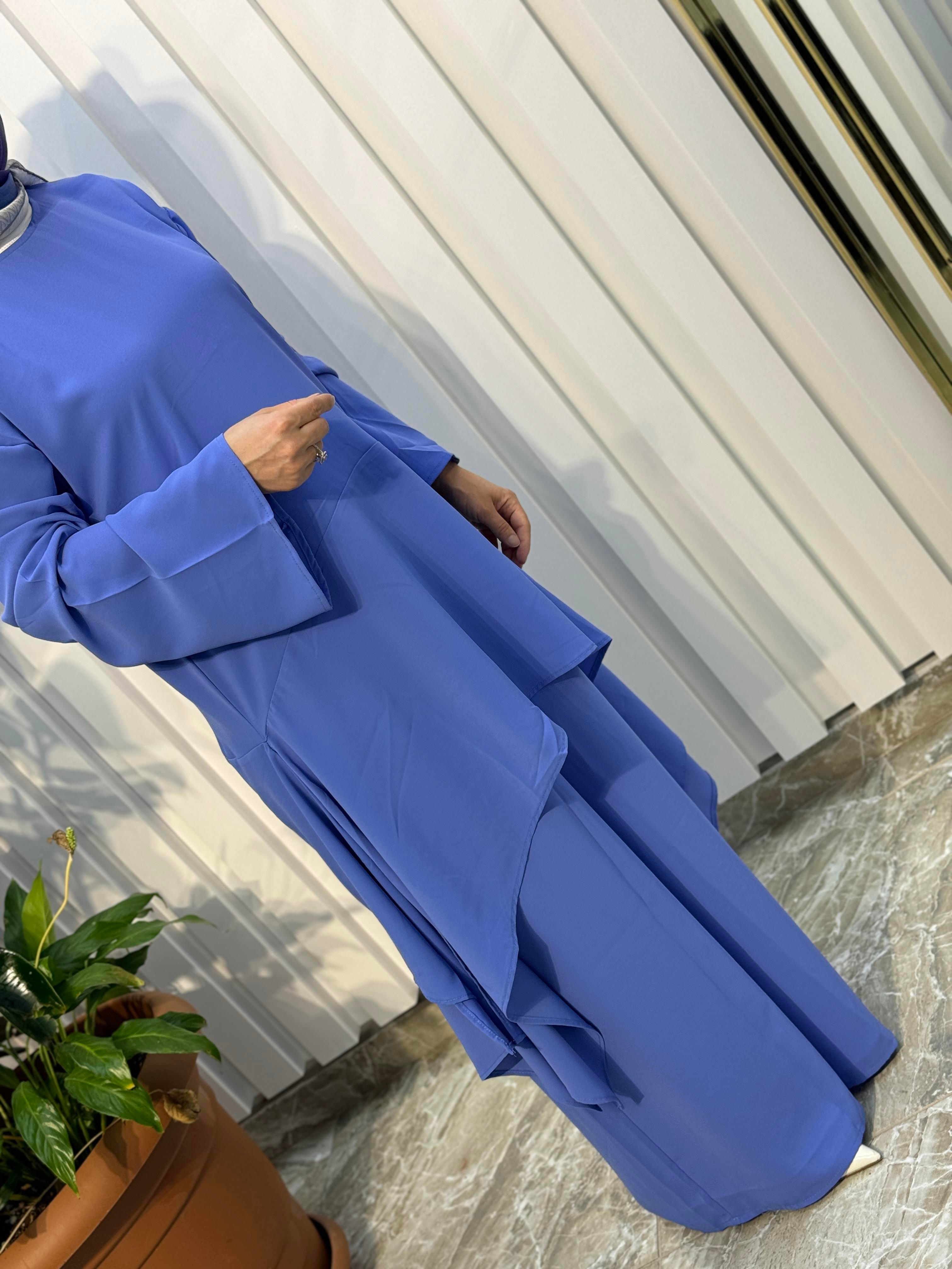 KREP KUMAŞ PANTOLONLU TAKIM -0017