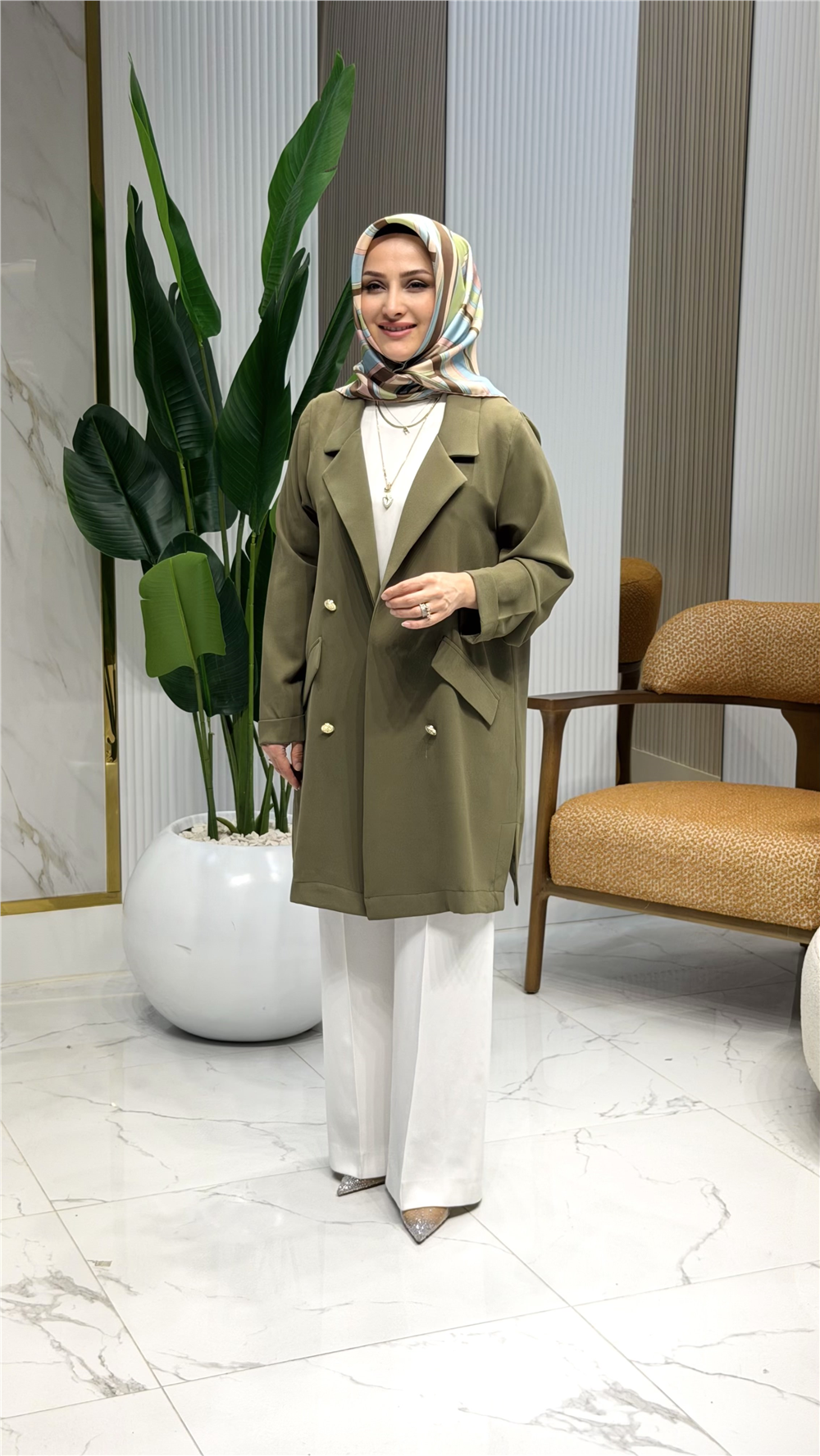 NOSHE LİNDA CEKET 3079 - HAKİ