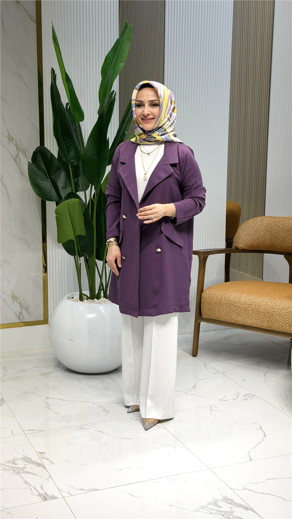 NOSHE LİNDA CEKET 3079 - VİOLET