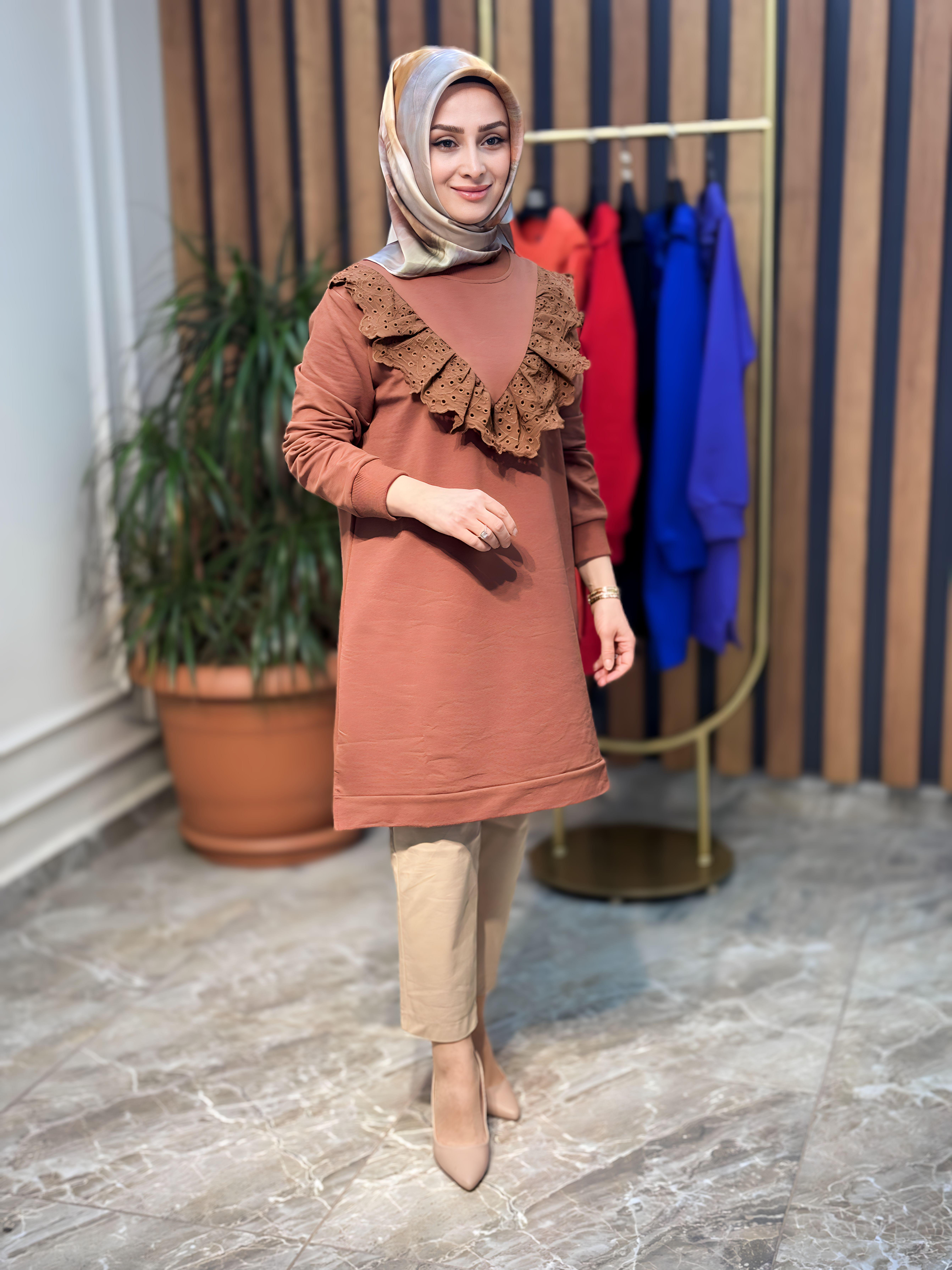 NOŞHE ÖN DANTELLİ TUNİK-44028