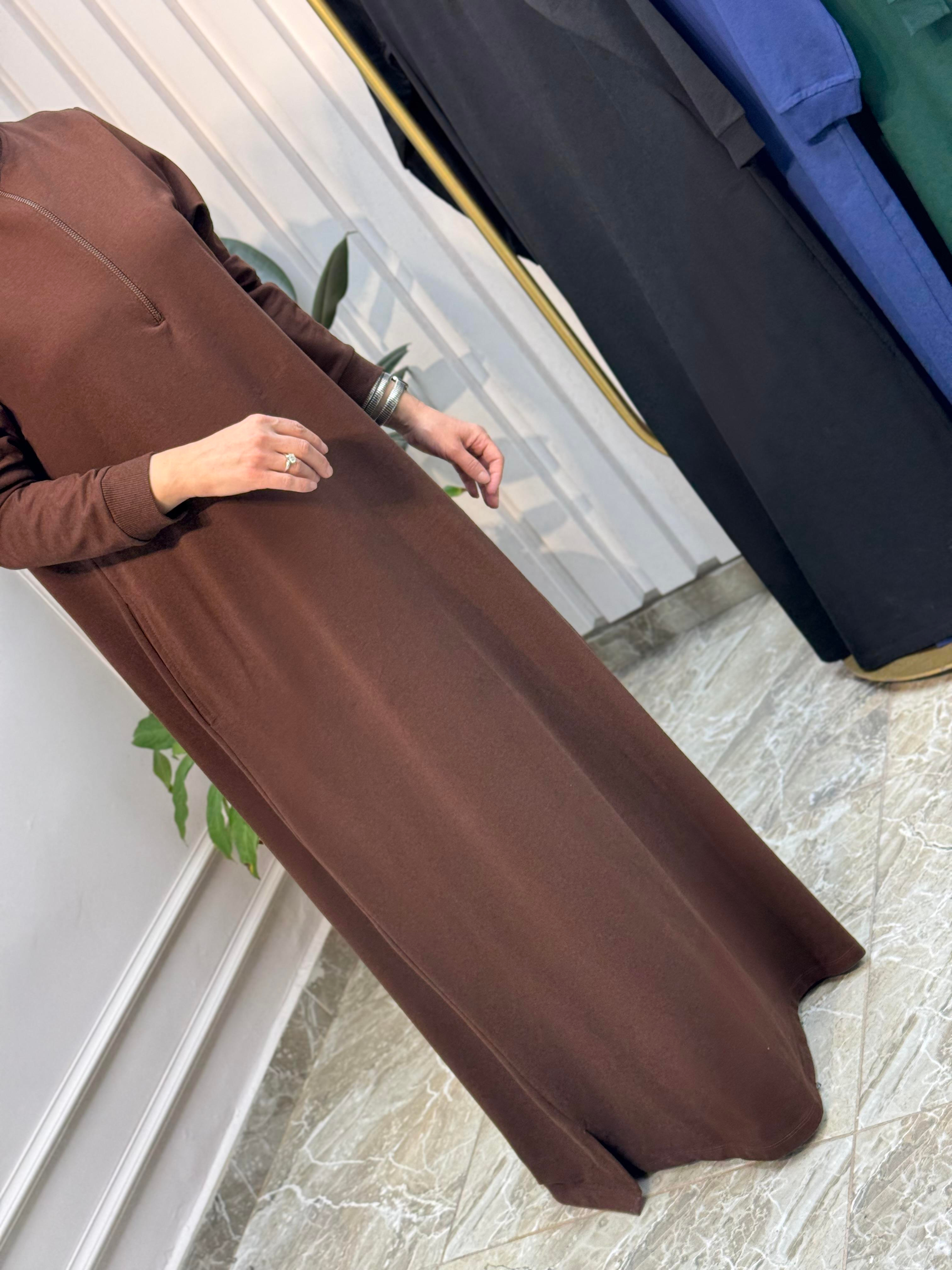 ÖNÜ YARIM FERMUARLI KADO ELBİSE - 7639