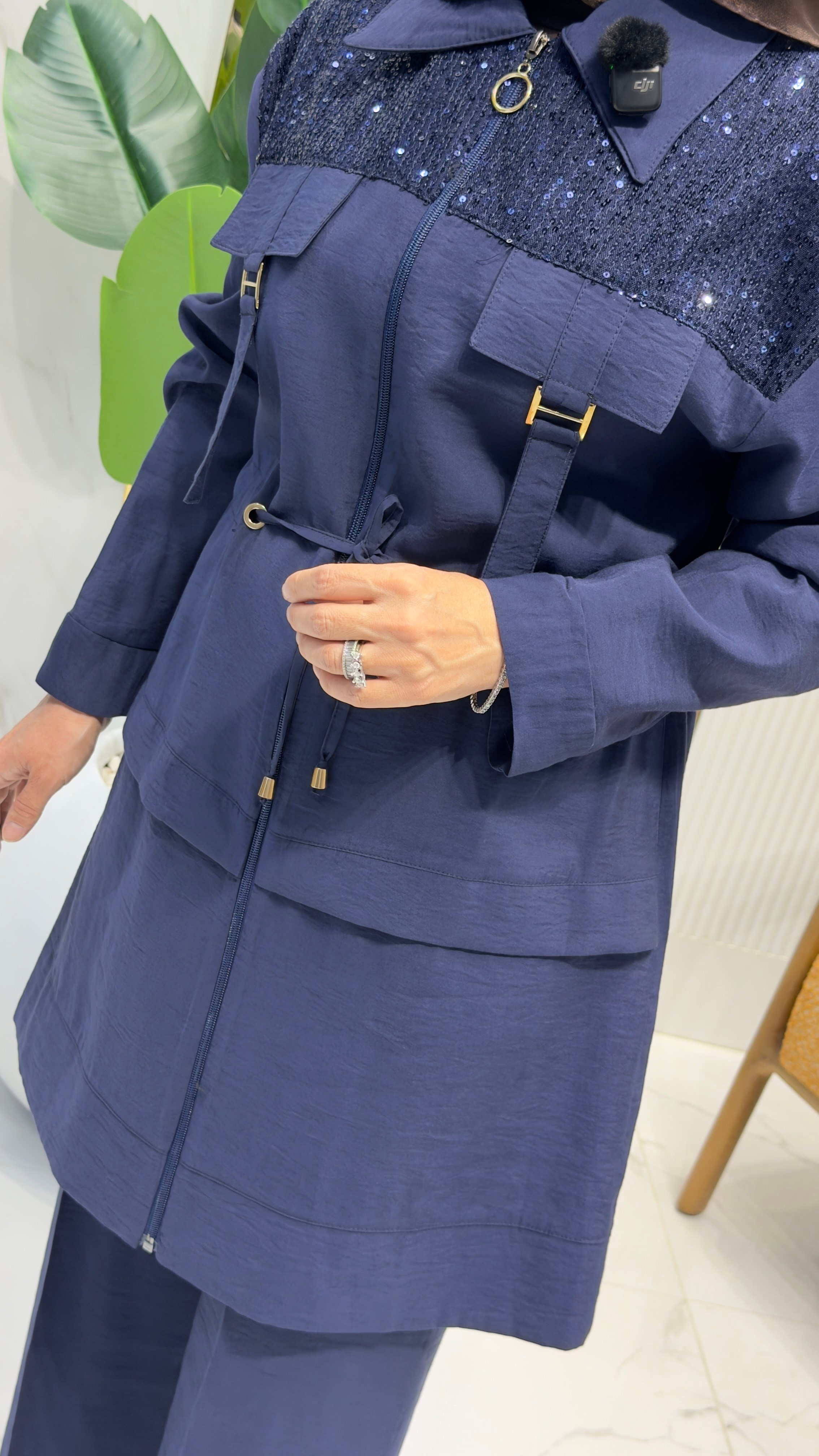PUL PAYETLİ TAKIM LACİVERT 6273