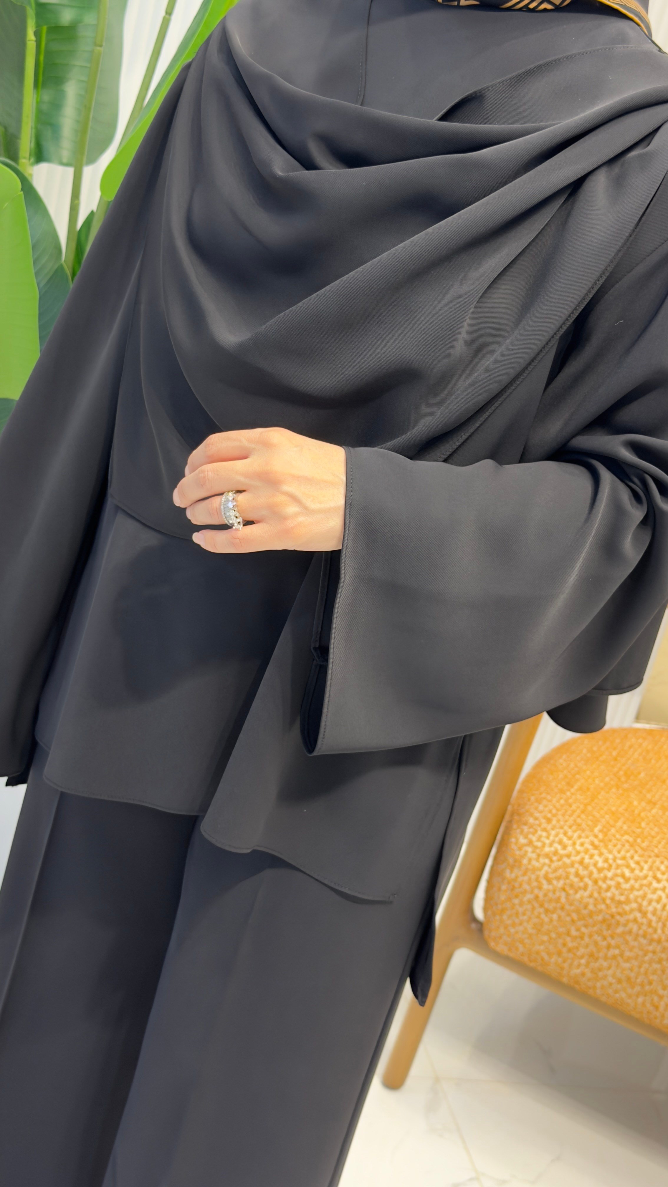 ŞAL YAKA TUNİK SİYAH T1043