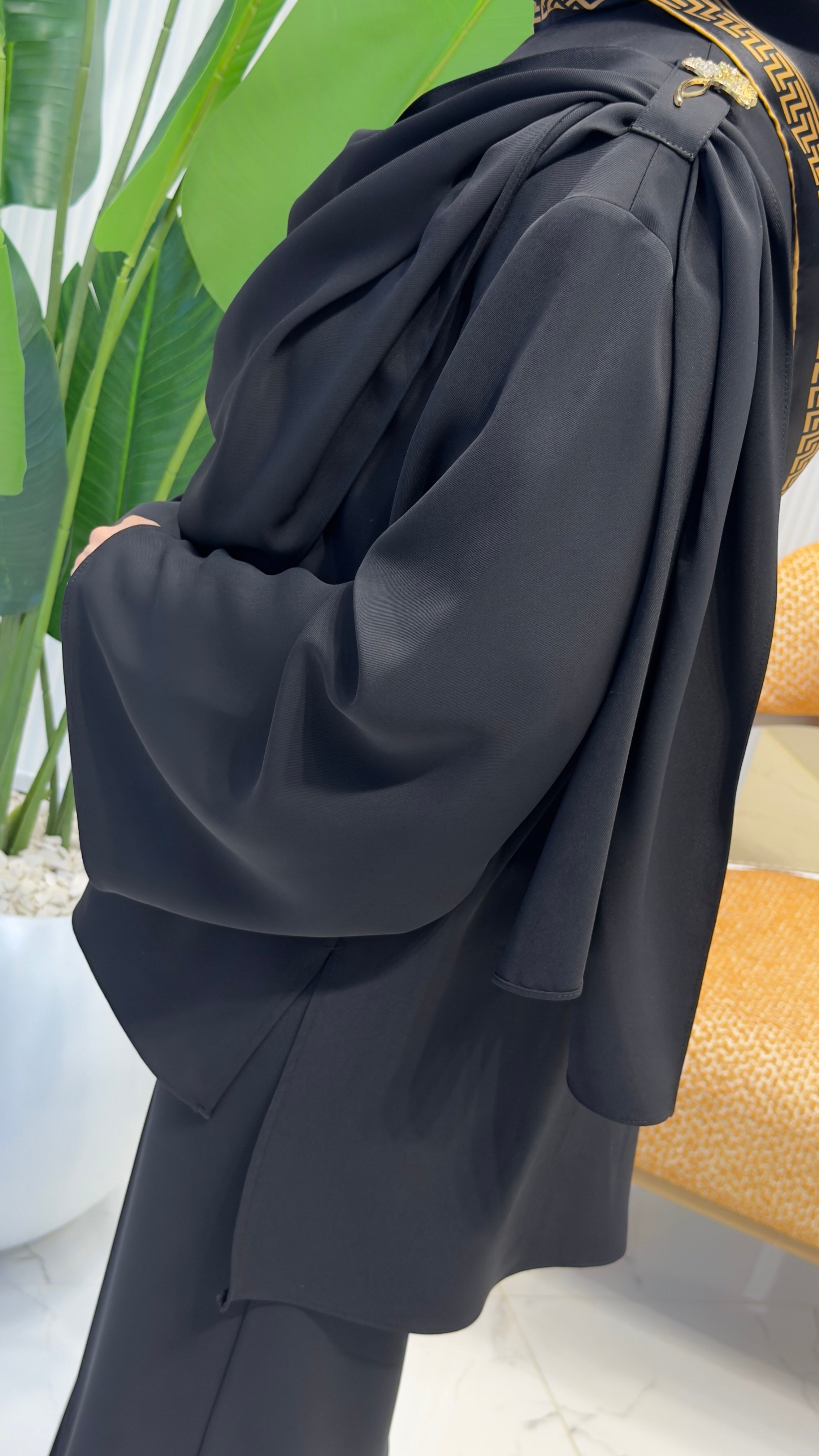 ŞAL YAKA TUNİK SİYAH T1043