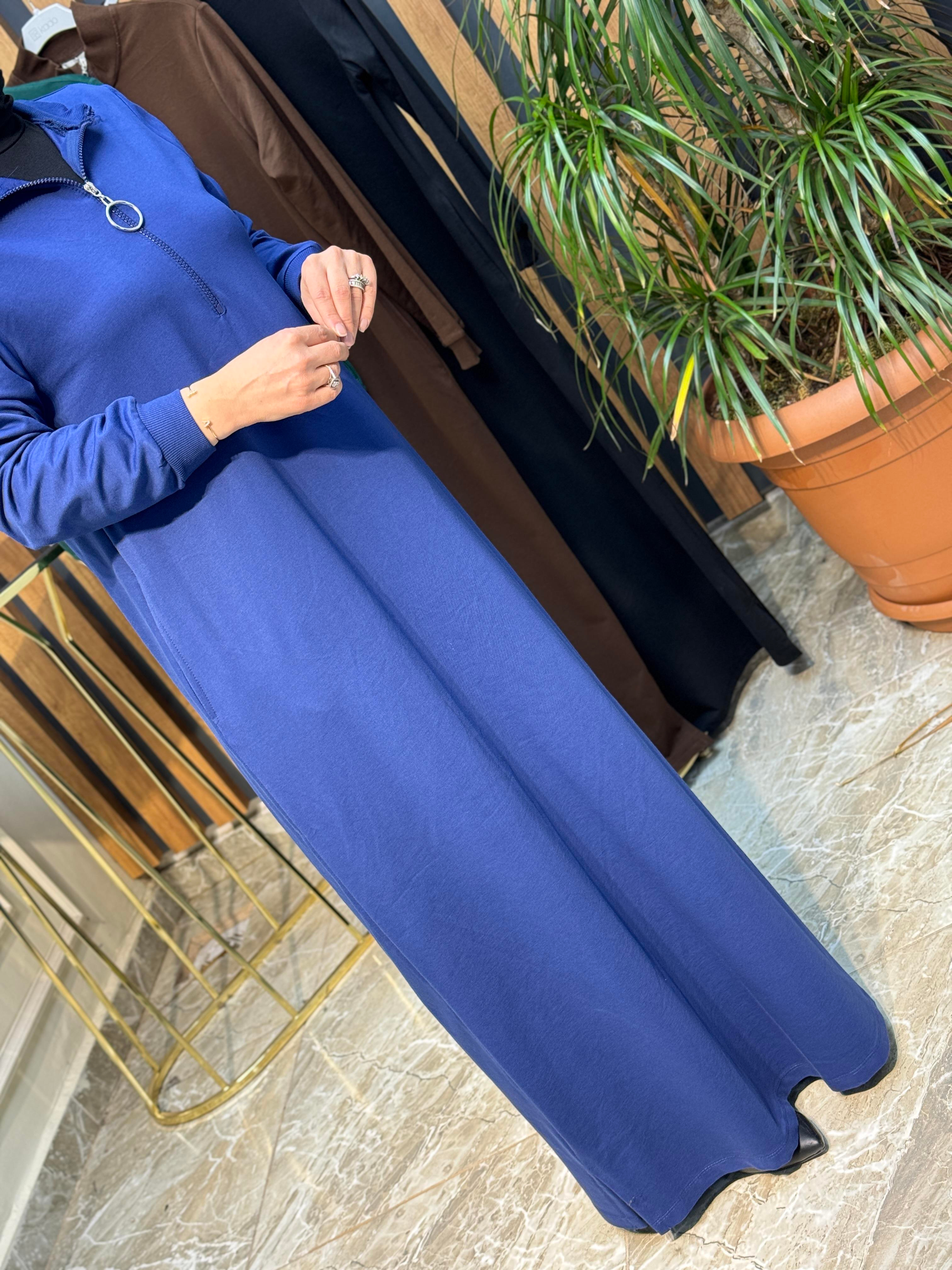 SOFF KADO DİK YAKA FERMUARLI ELBİSE-7639