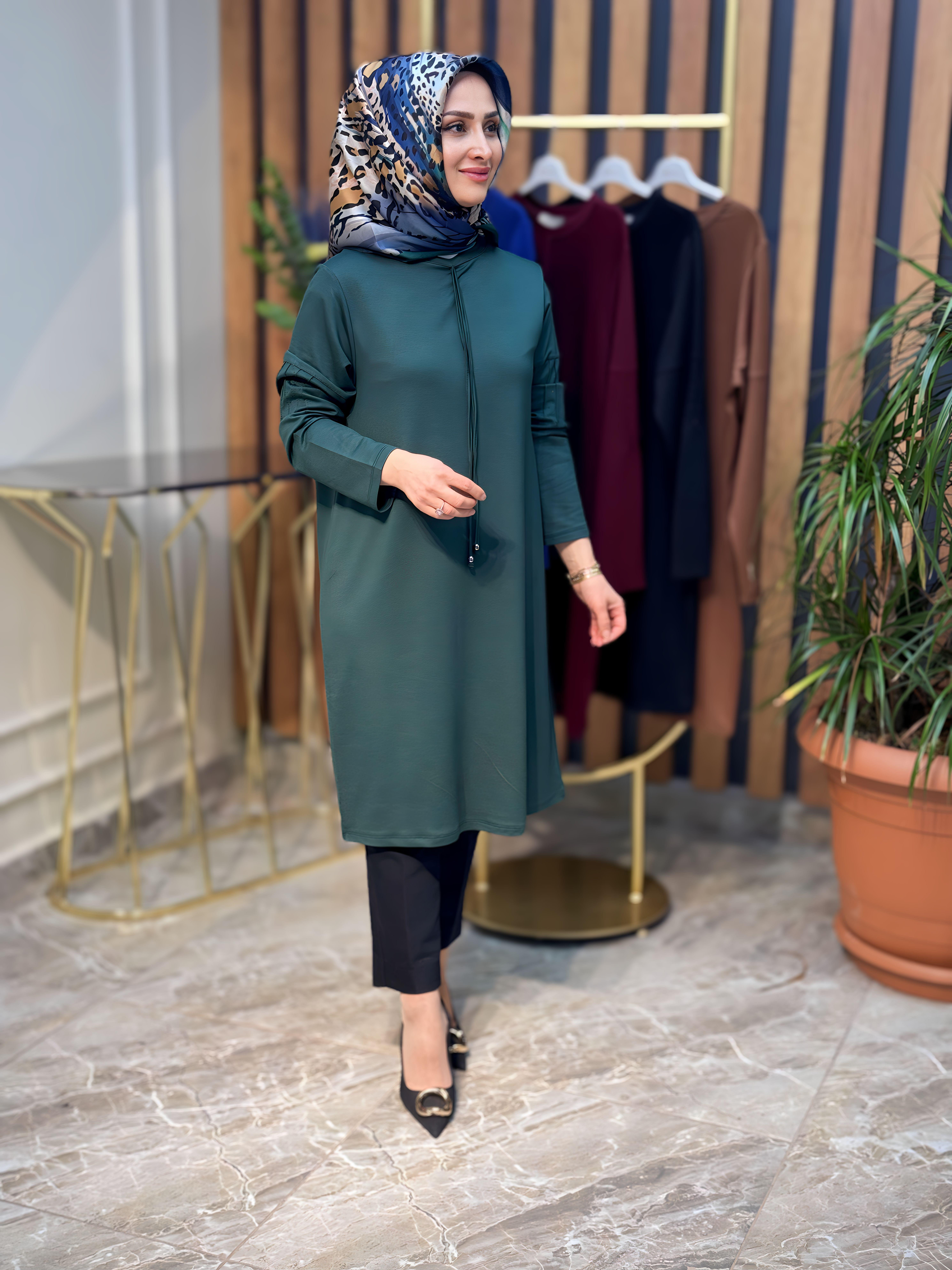 SOFF KADO KOLU TAŞLI TUNİK-7445