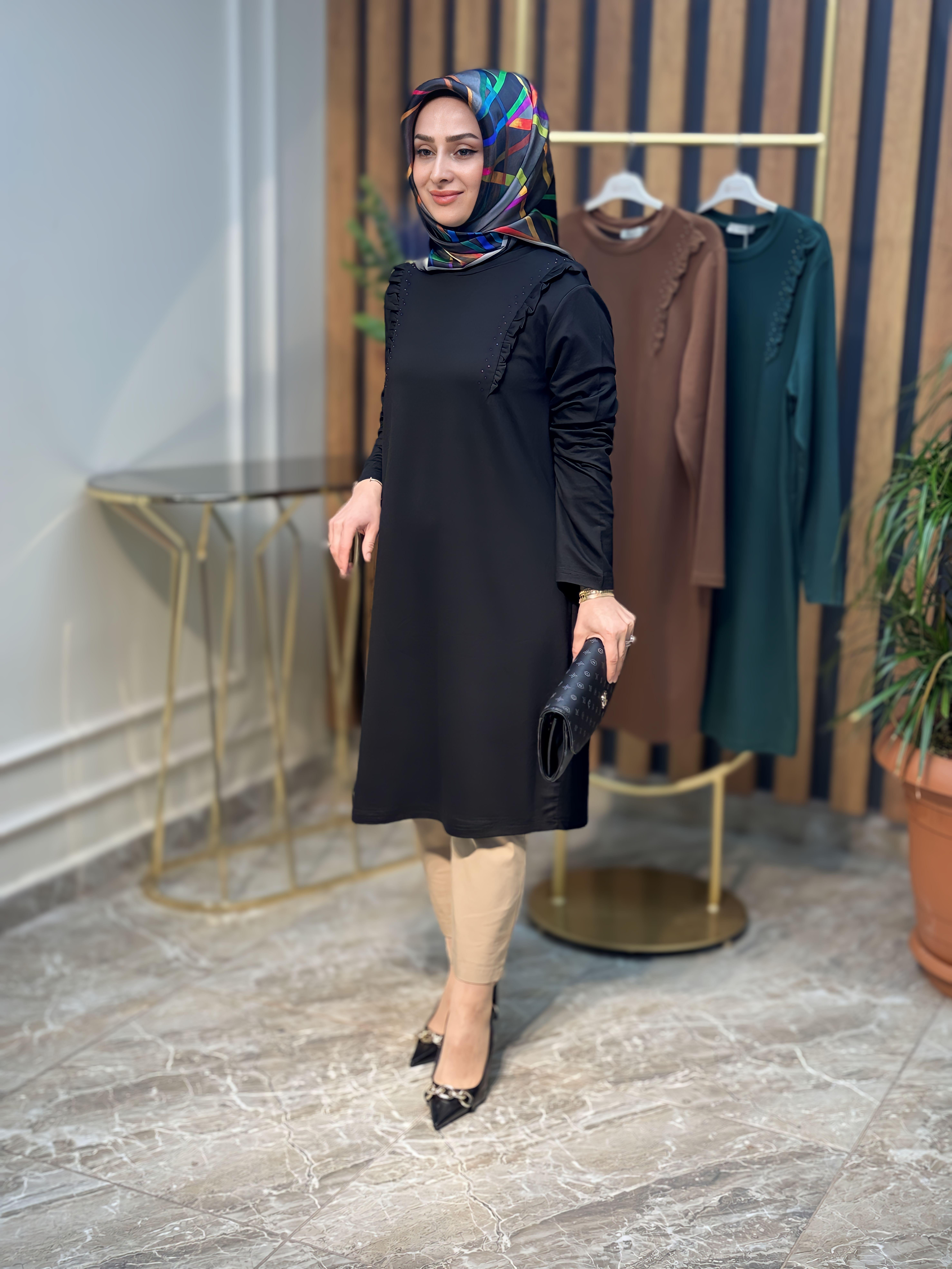 SOFF KADO OMUZ FIRFIRLI TUNİK-7433