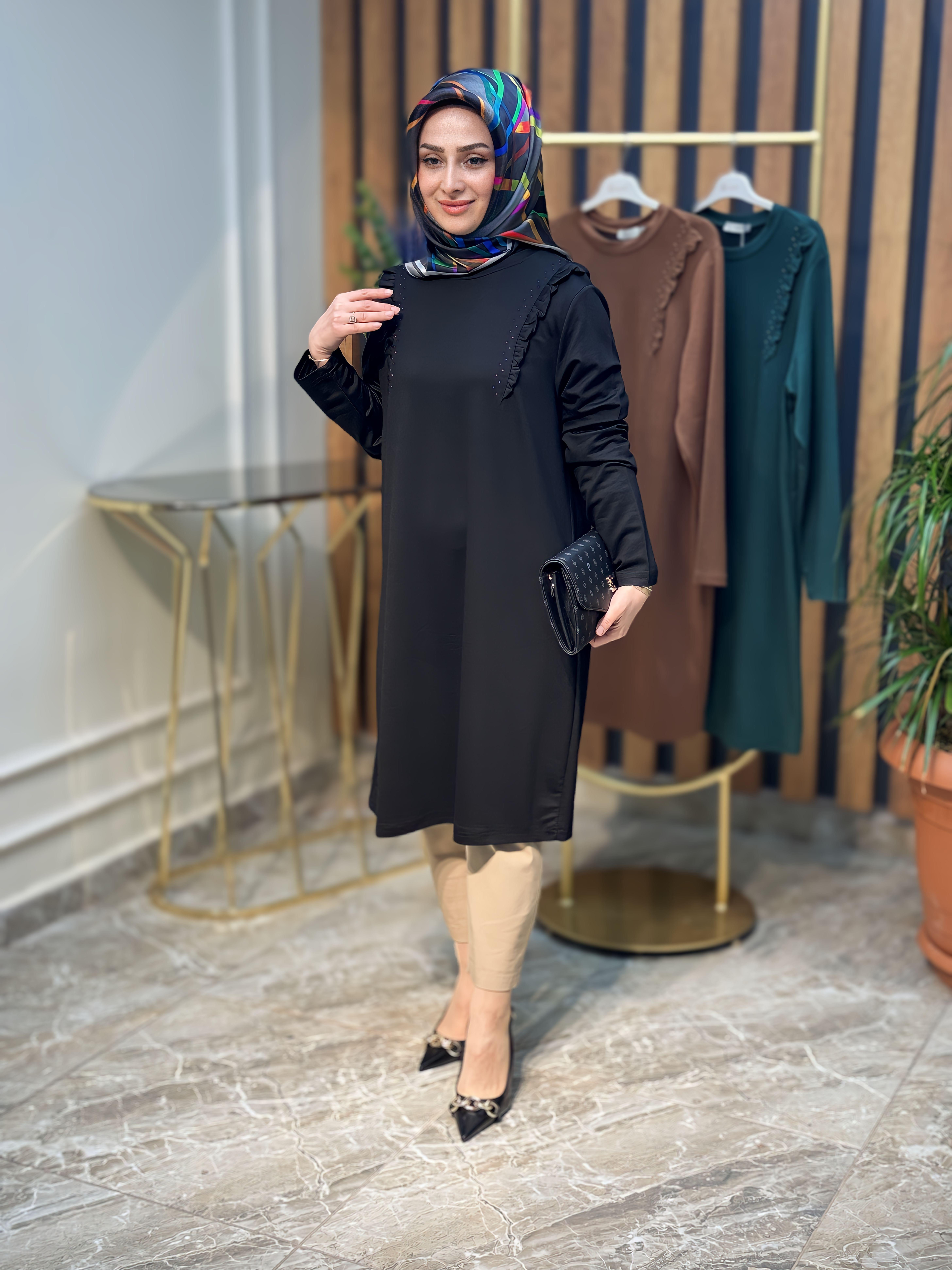 SOFF KADO OMUZ FIRFIRLI TUNİK-7433