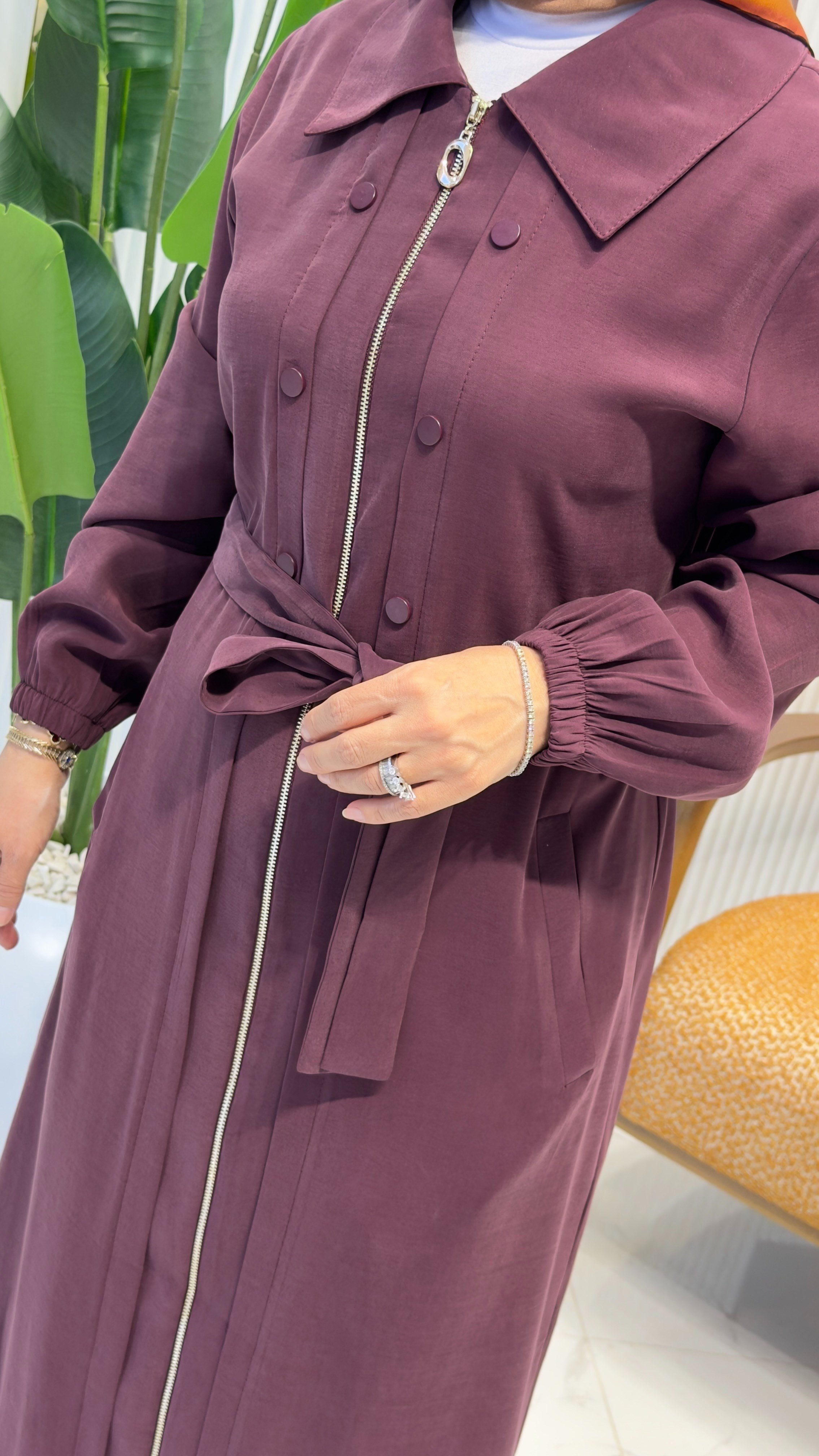 ZIMBA DETAYLI GİYÇIK MÜRDÜM 6139