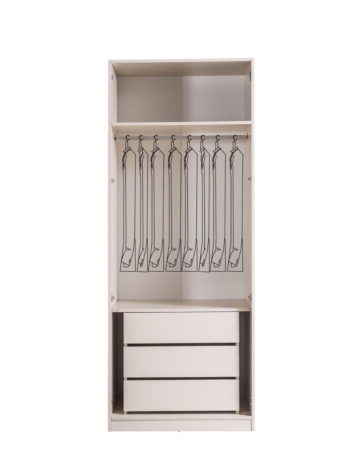 AVVA 2 KAPAKLI ÇEKMECELİ DOLAP