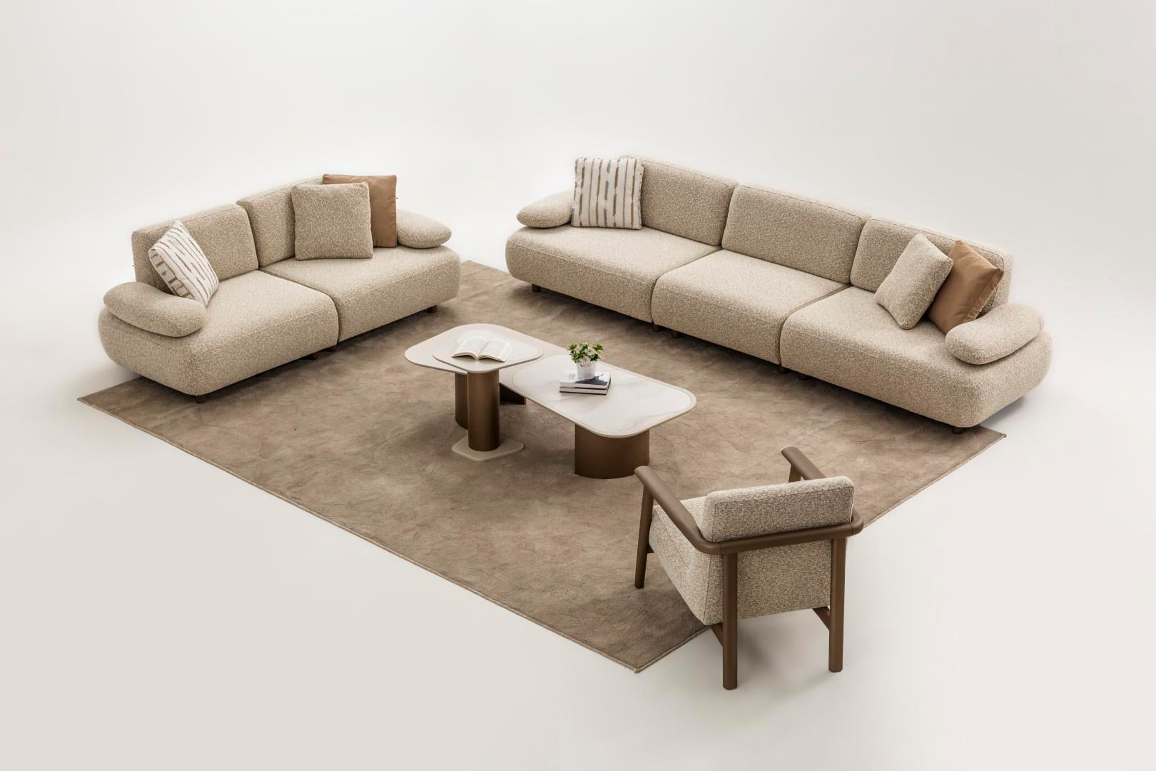 EFES KOLTUK TAKIMI (ÜÇLÜ PUF TEPSİLİ + ÜÇLÜ KOLTUK + BERJER )