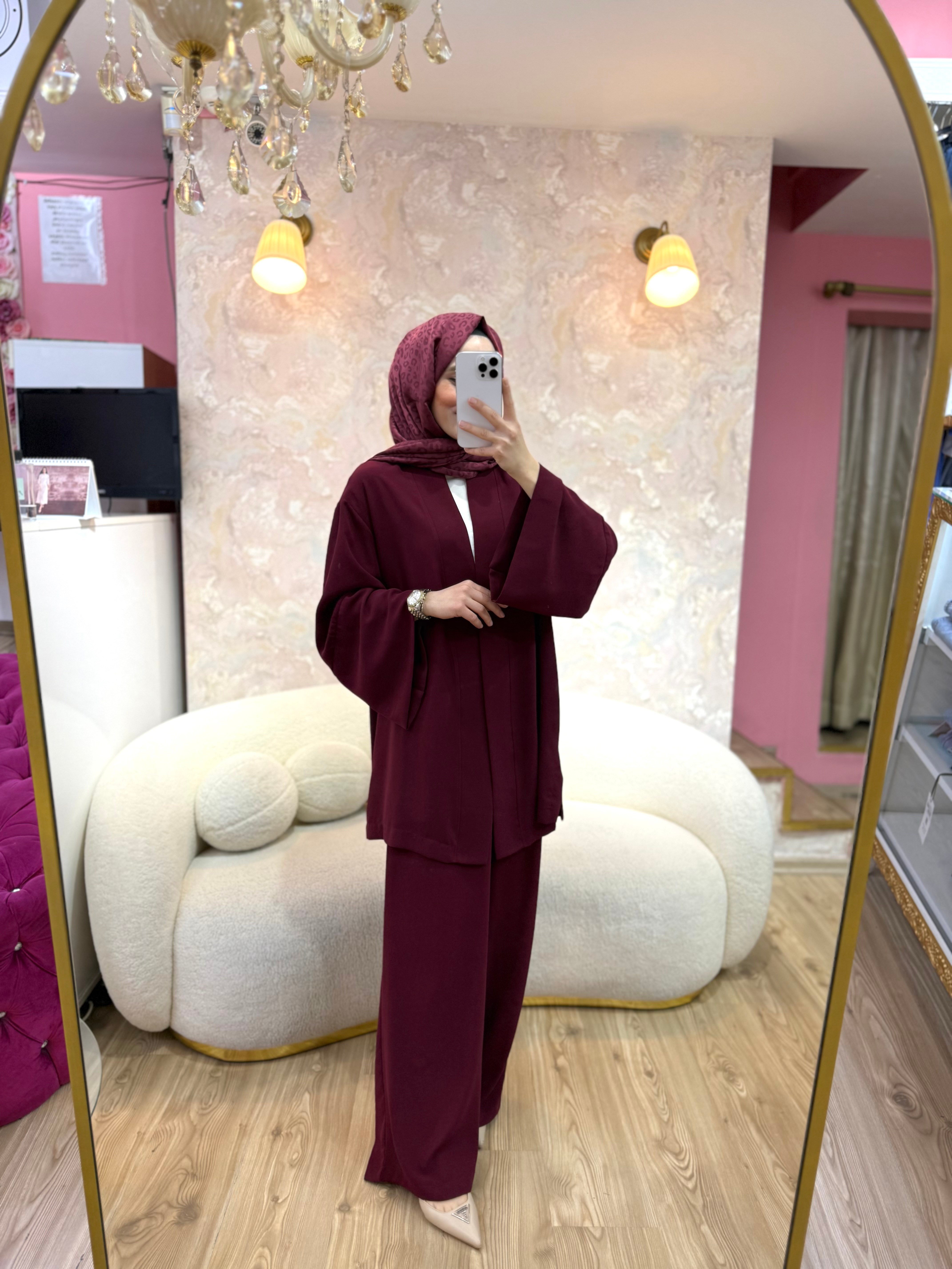 Ceketli Takım-Bordo