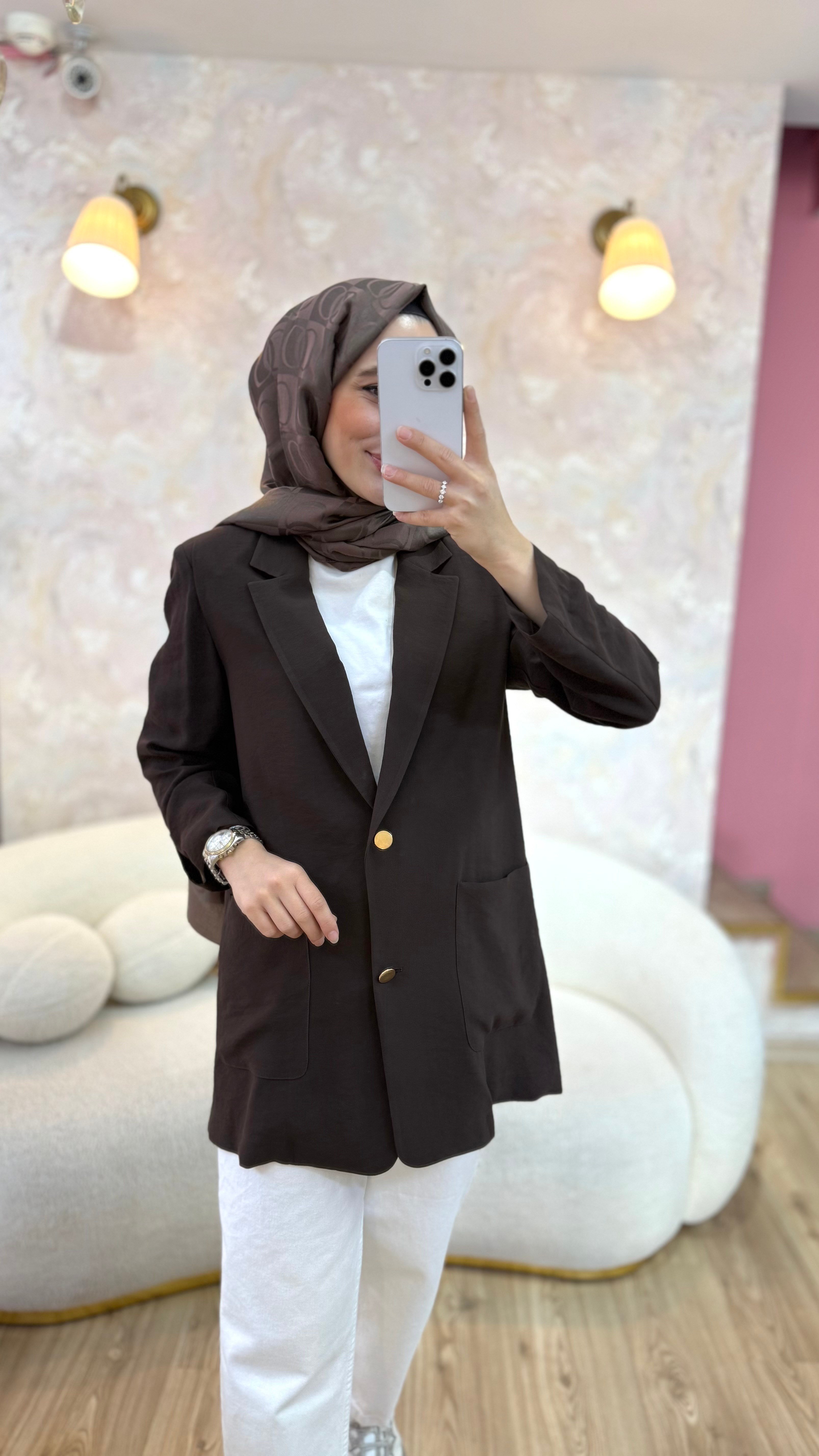 Kahve Blazer Ceket 