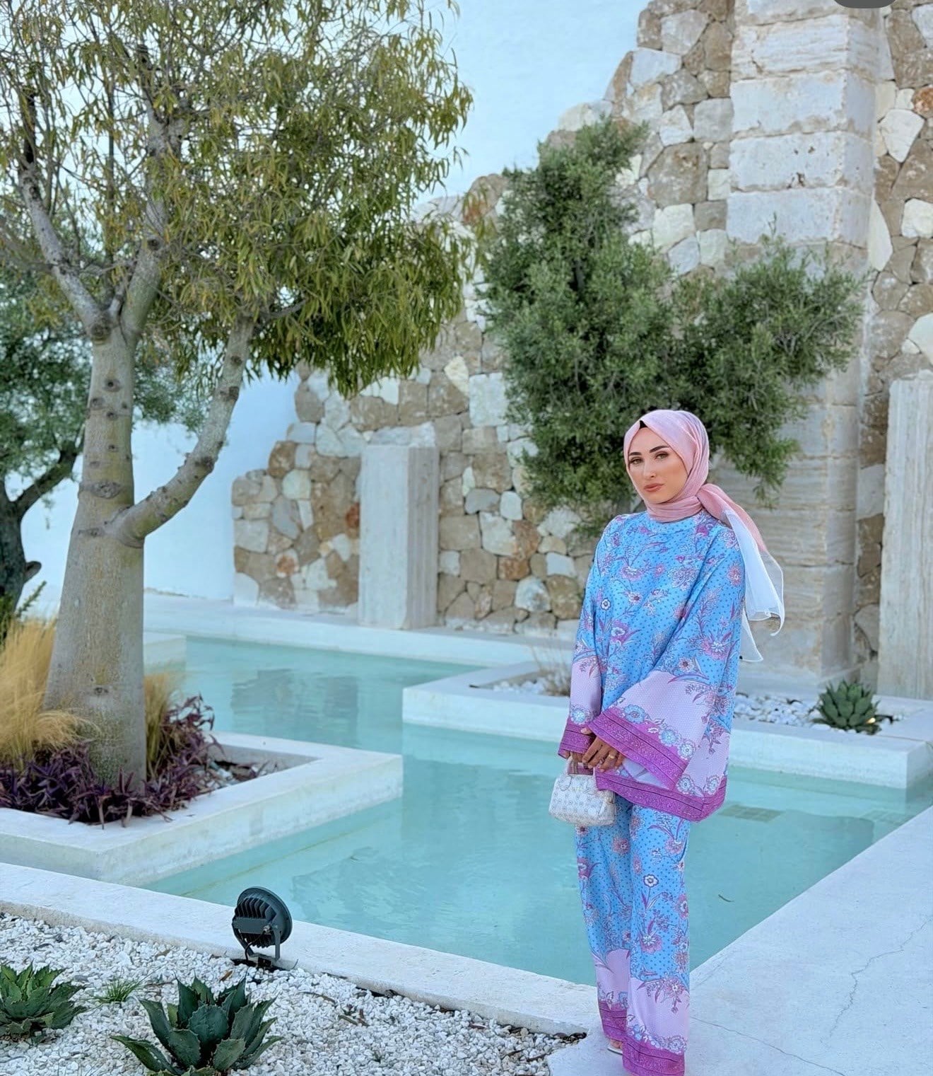 Mavi-Yeşil Takım Desenli Takım