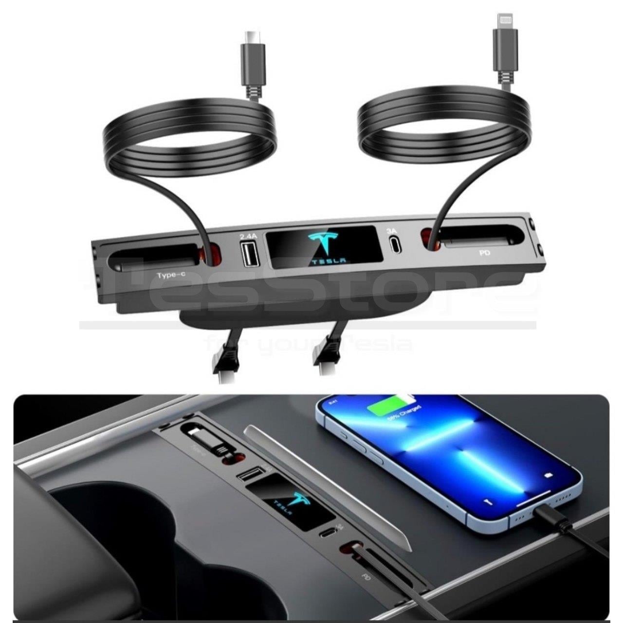 27W Çift Portlu Type-C ve Apple USB-C - Lightning Docking Station