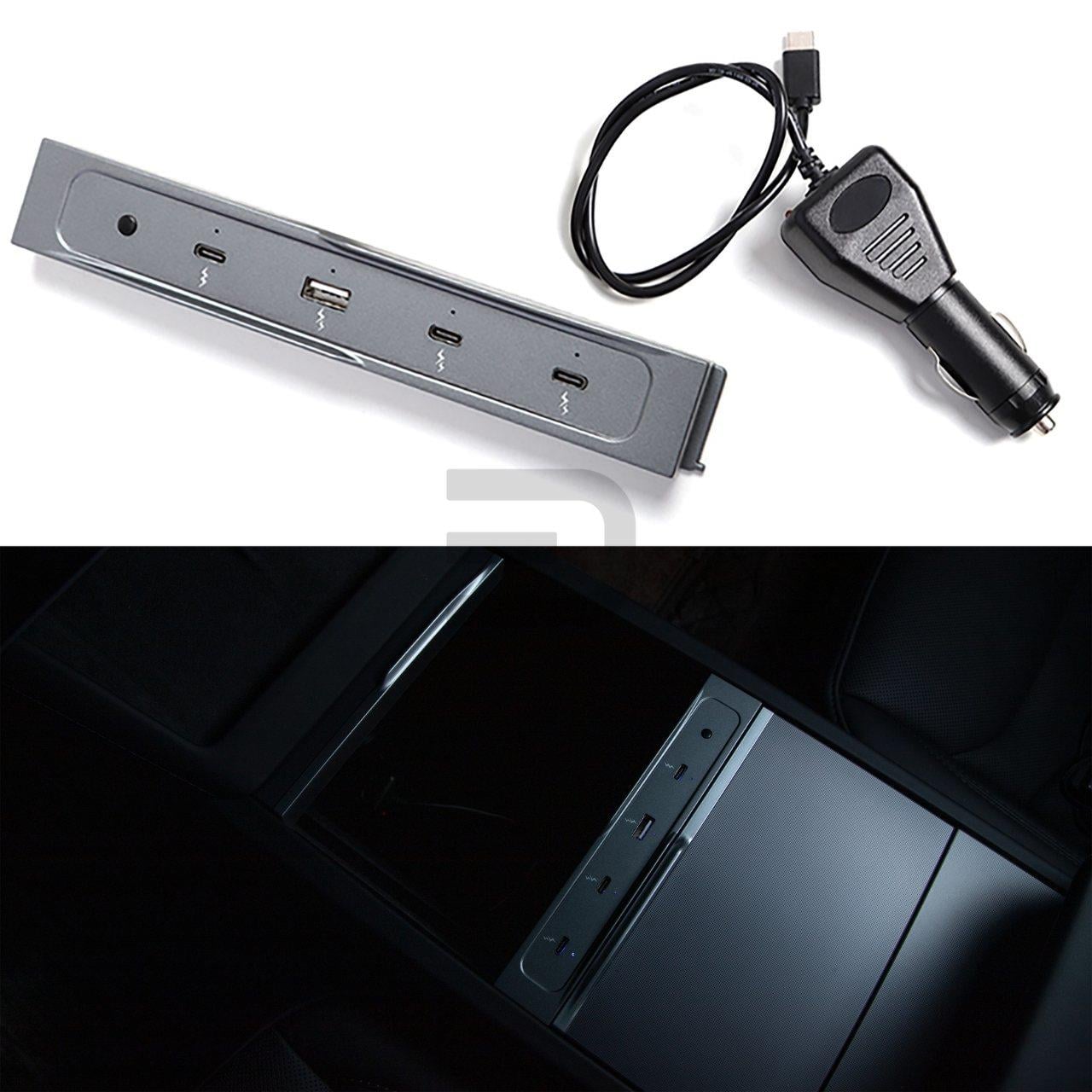 Model Y 2025+ Juniper Usb 3.0 ve Type C Çoklayıcı Adaptör