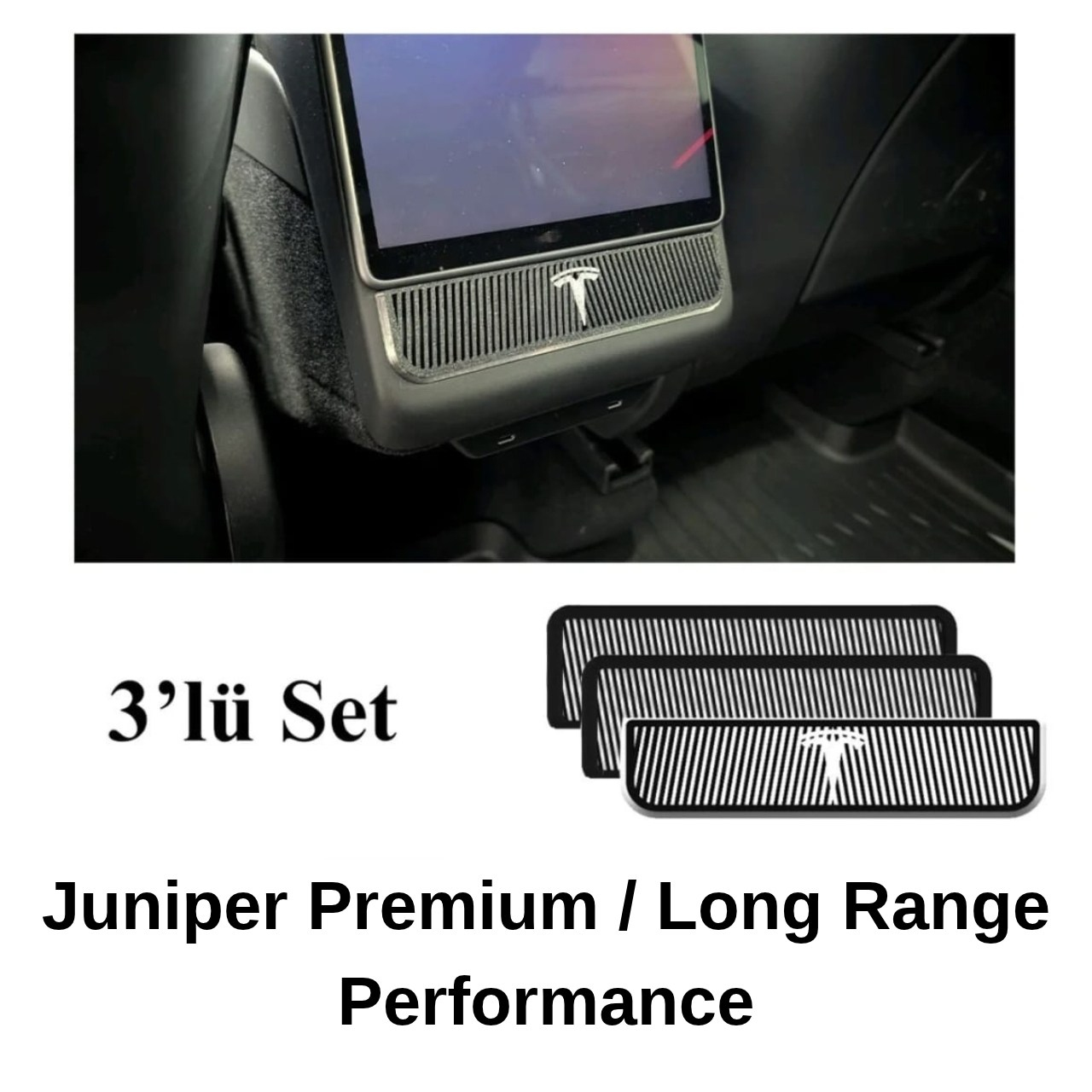 Model Y Juniper Arka Havalandırma Koruma Kapakları – 3'lü Set