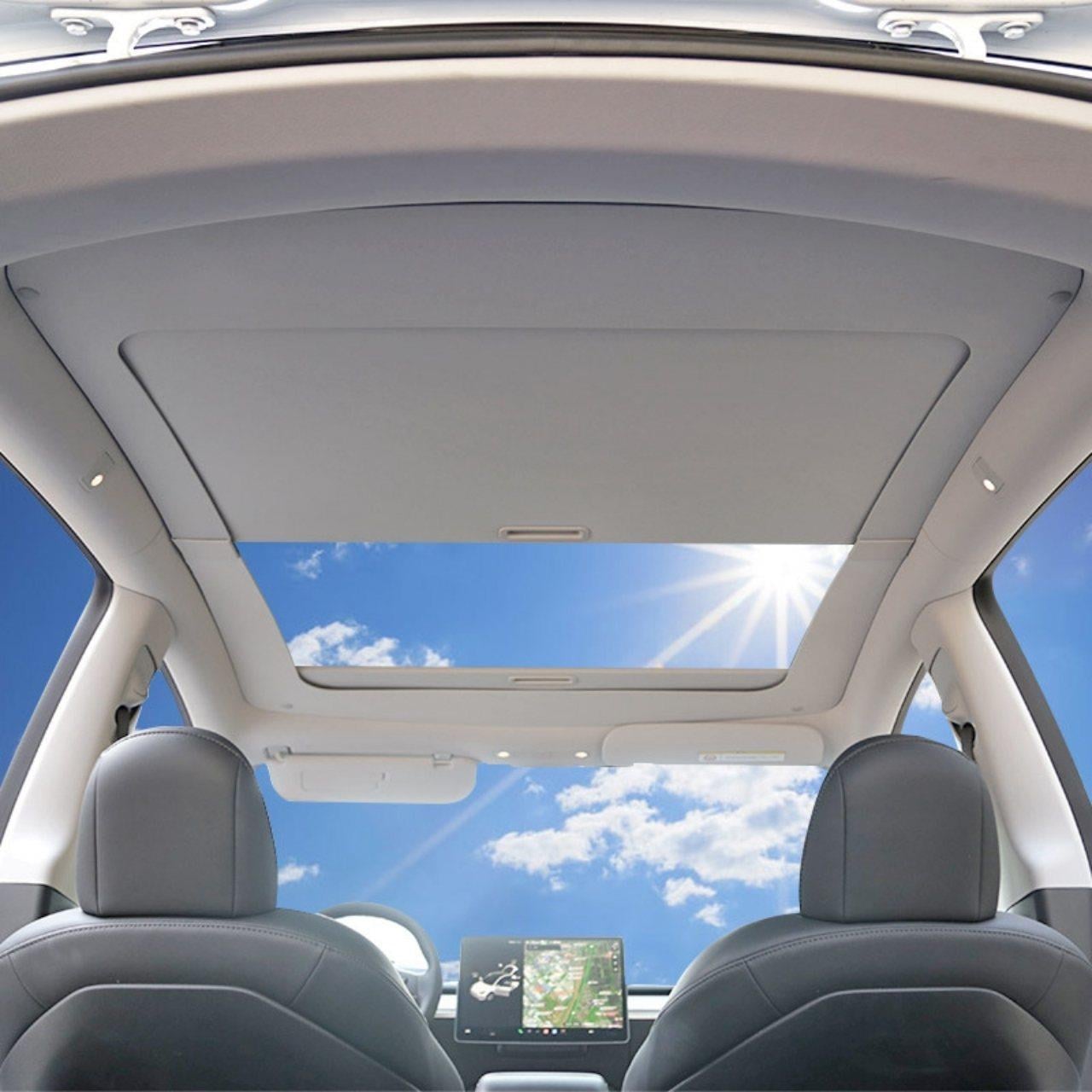 Tesla Model Y Teleskopik Tavan Güneşliği