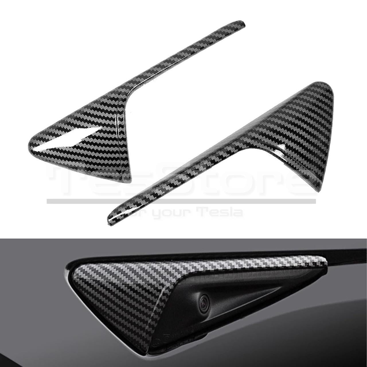 Tesla Model Y/3 Kamera Koruyucu (Parlak Karbon Fiber Kaplama) 
