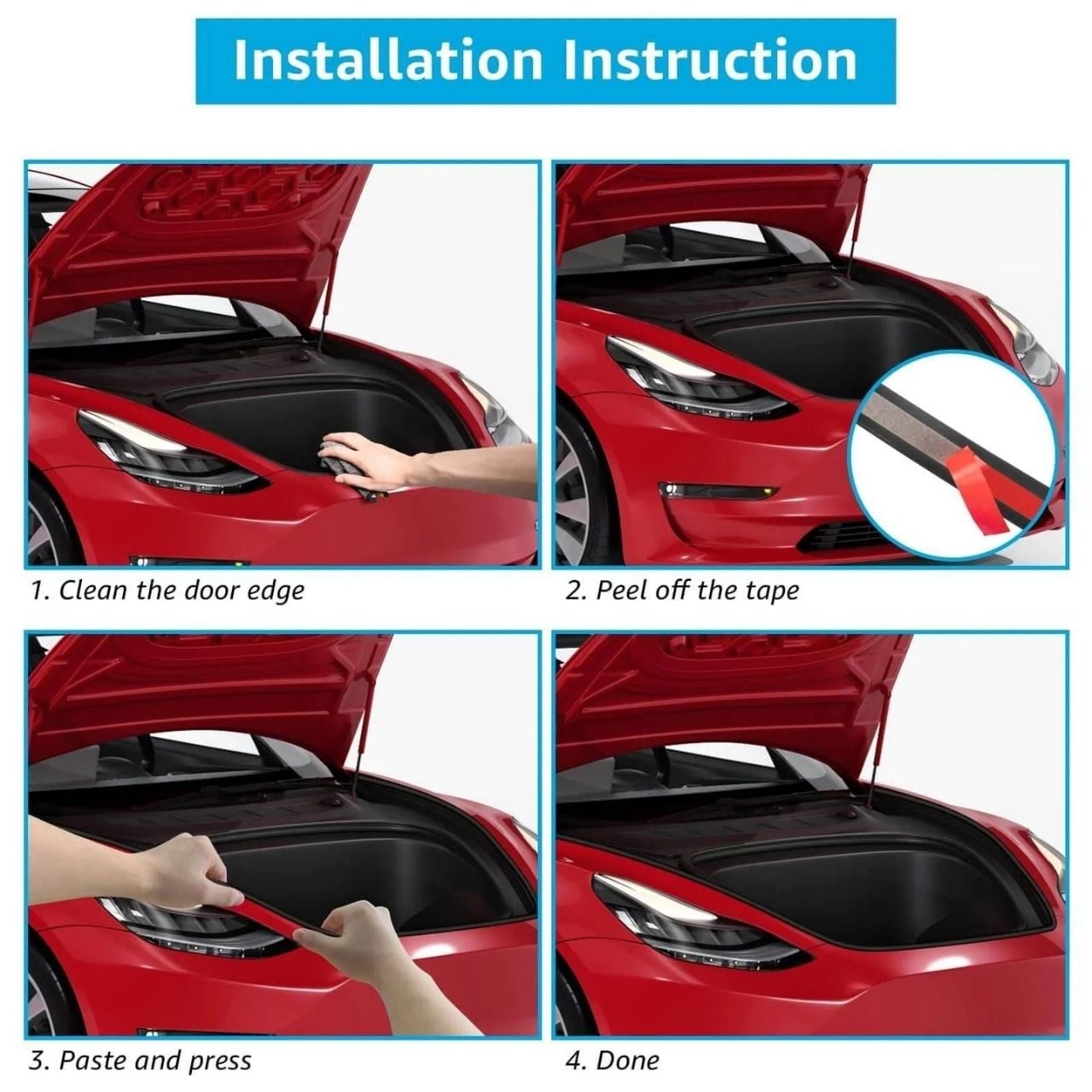Tesla Model Y/3 Kapı&Kaput&Bagaj Yalıtım Fitili