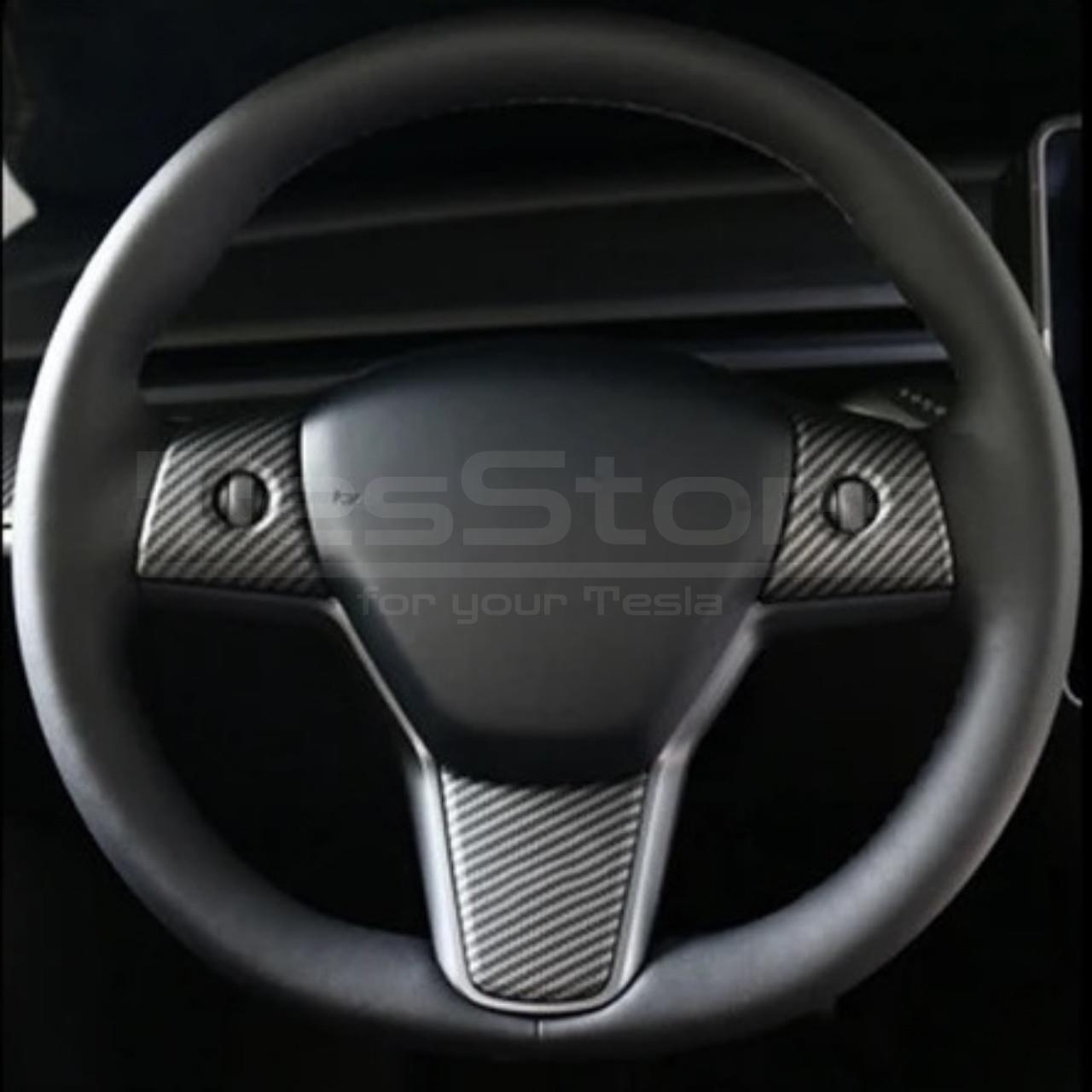Tesla Model Y/3 Karbon Direksiyon Kaplaması