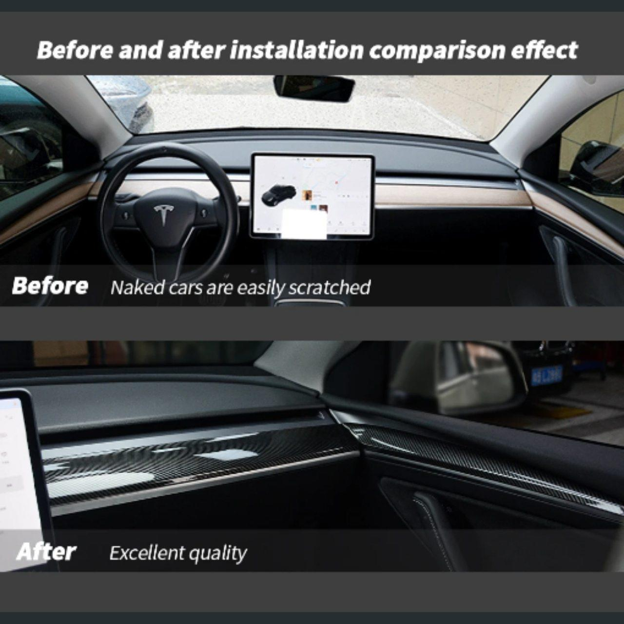 Tesla Model Y/3 Ön Konsol ve Ön Kapı Trim Kaplaması